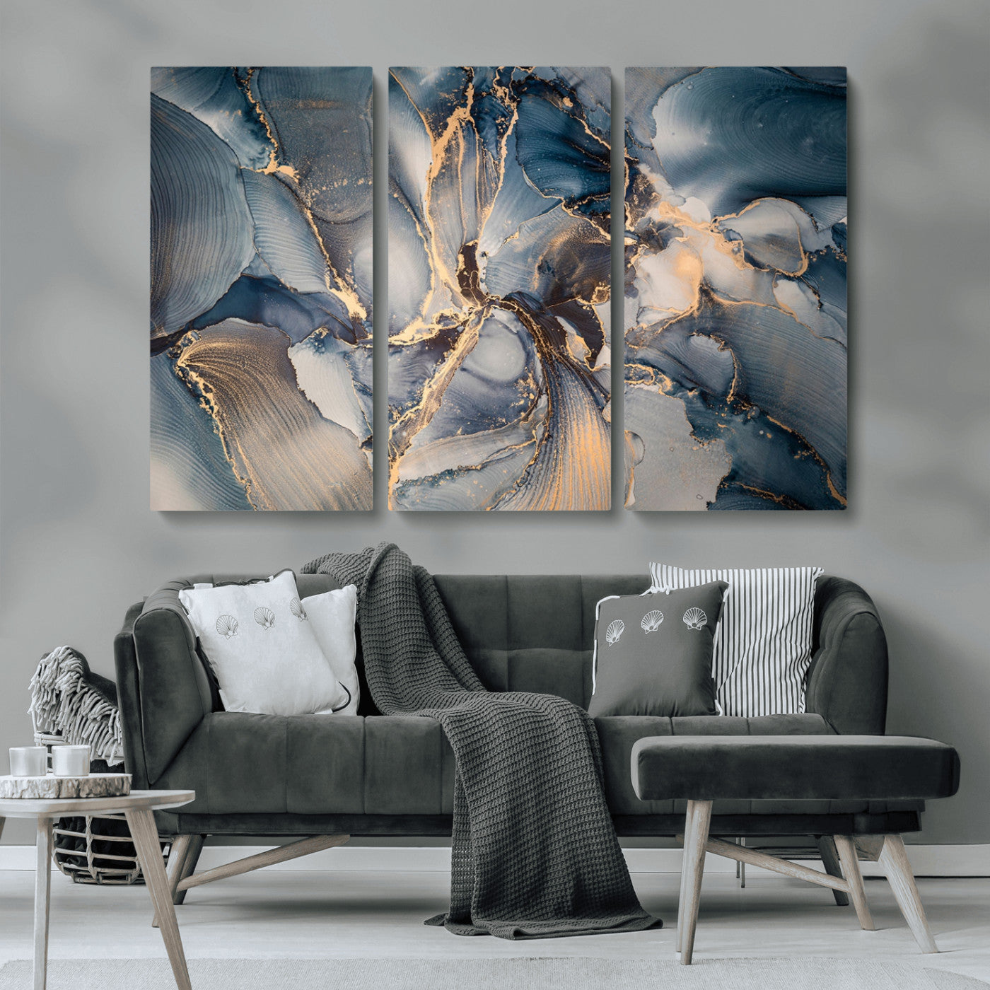 MGV-CV-48X32-3P - Abstract Wall Art Canvas Print for Modern Home Decor
