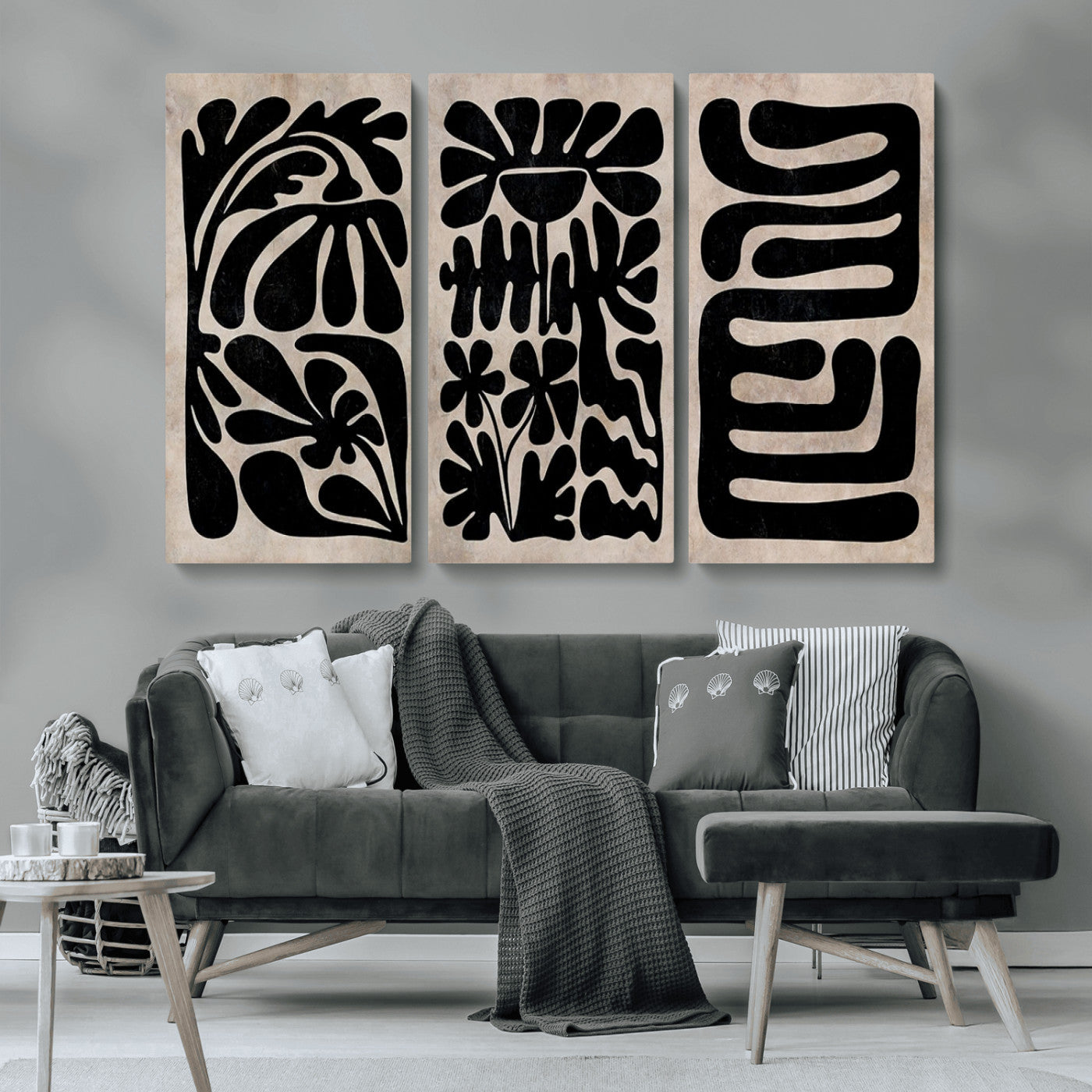 MGV-CV-48X32-3P - Canvas Print Wall Art Abstract Art Boho, Framed Boho Art Canvas Print