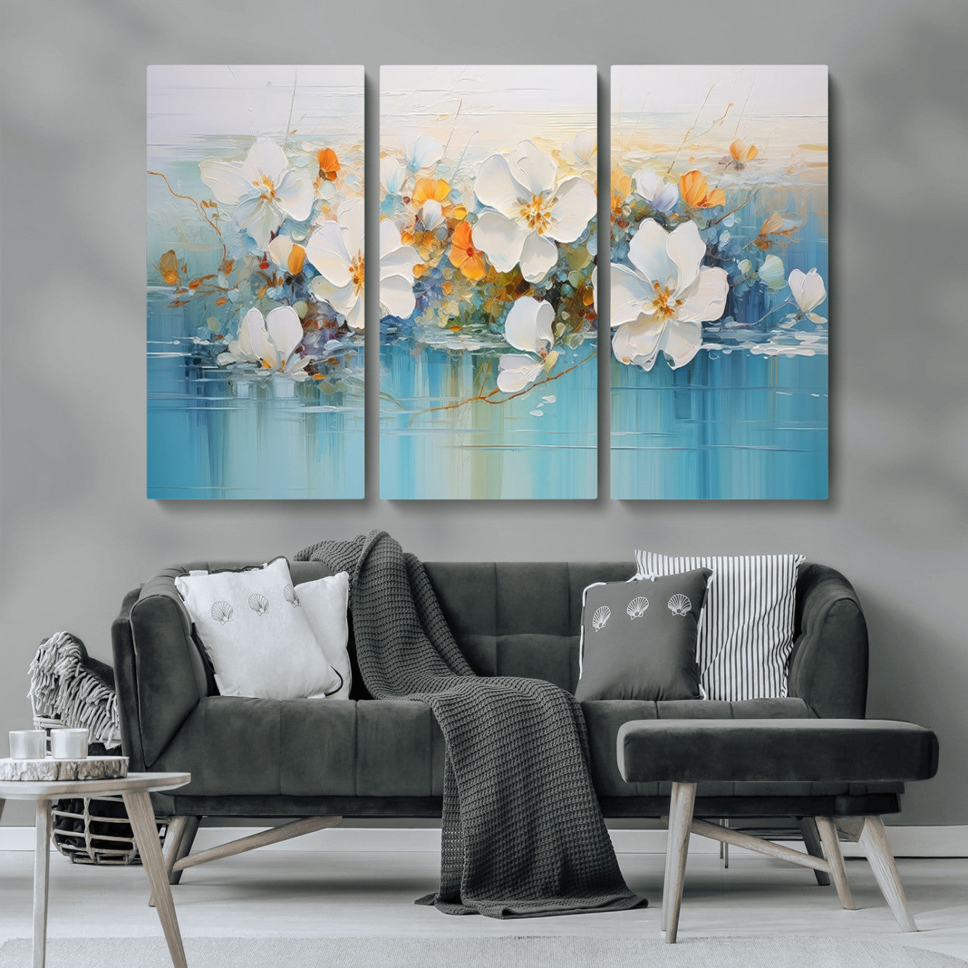 MGV-CV-48X32-3P - Abstract Flower Wall Art Canvas Print