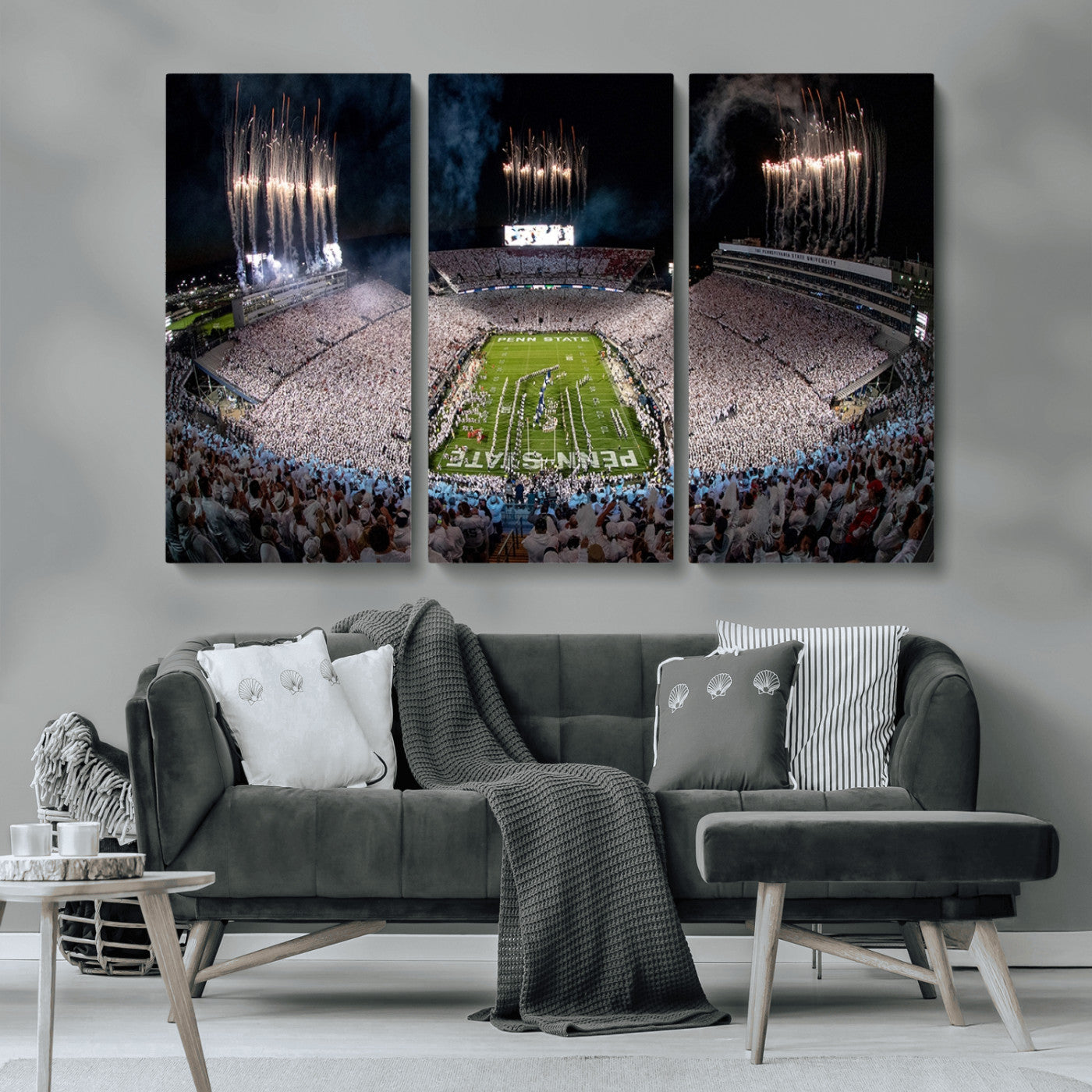 MGV-CV-48X32-3P - Penn Stadium Football Wall Art Canvas Print, Pennsylvania University Football Stadium