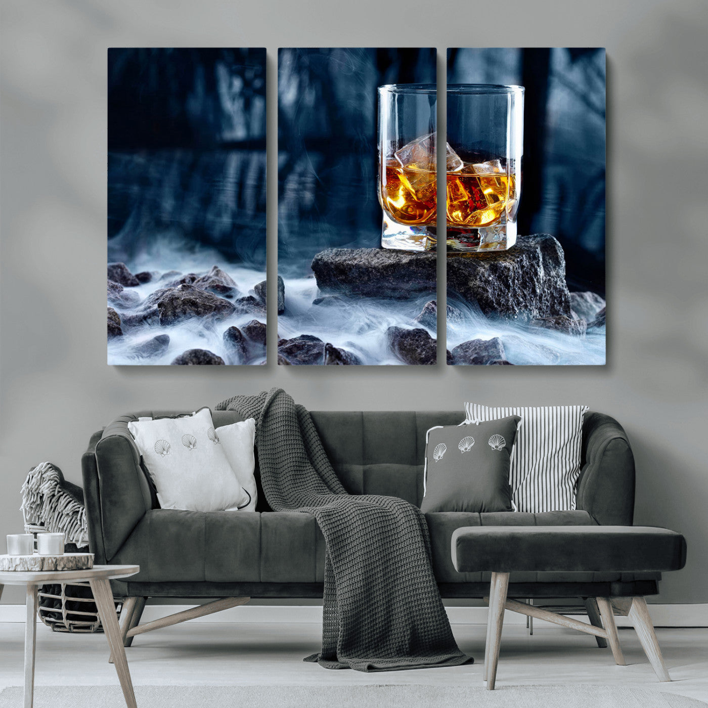 MGV-CV-48X32-3P - Whiskey Ice Wall Art Canvas Print