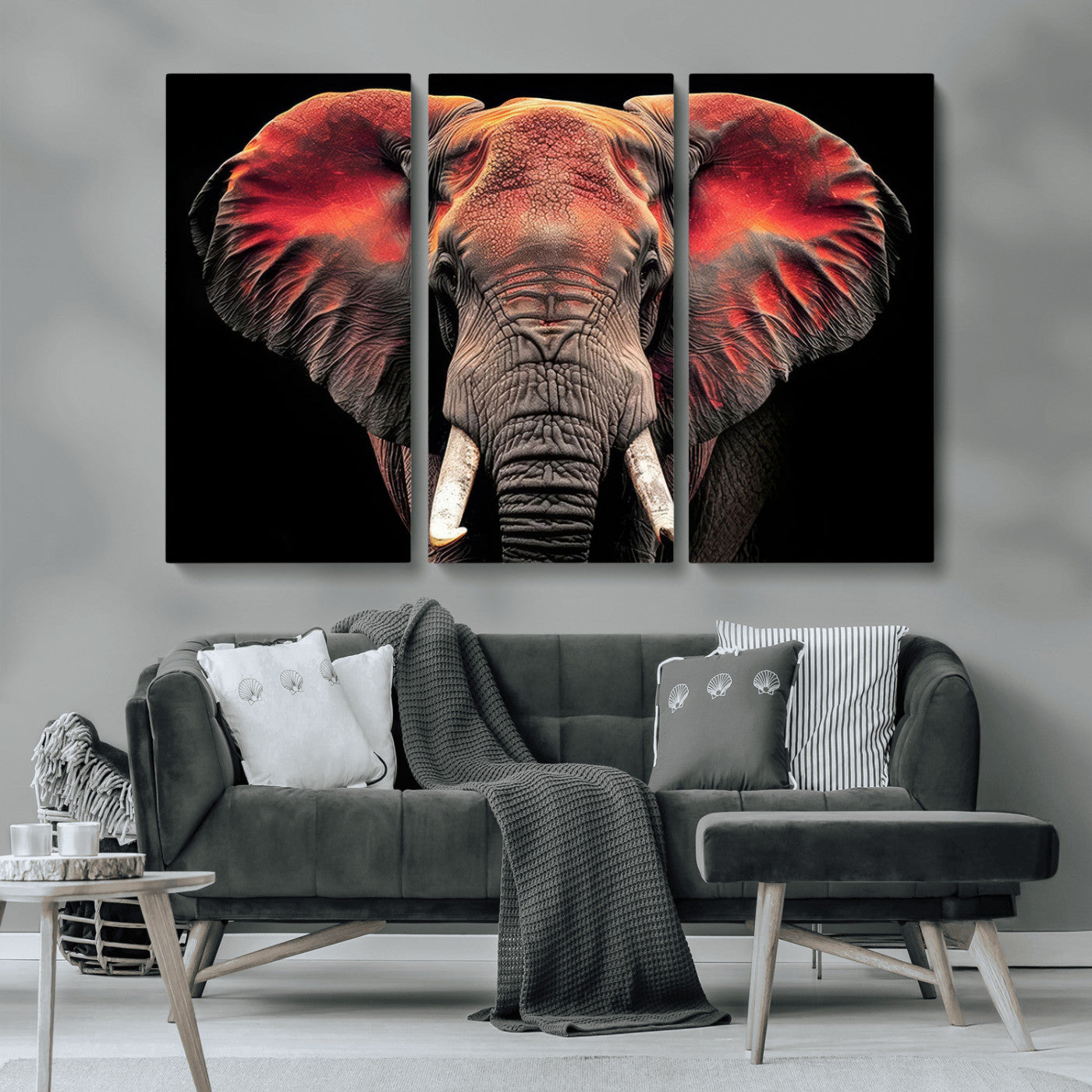 -Elephant Wall Art Canvas Print