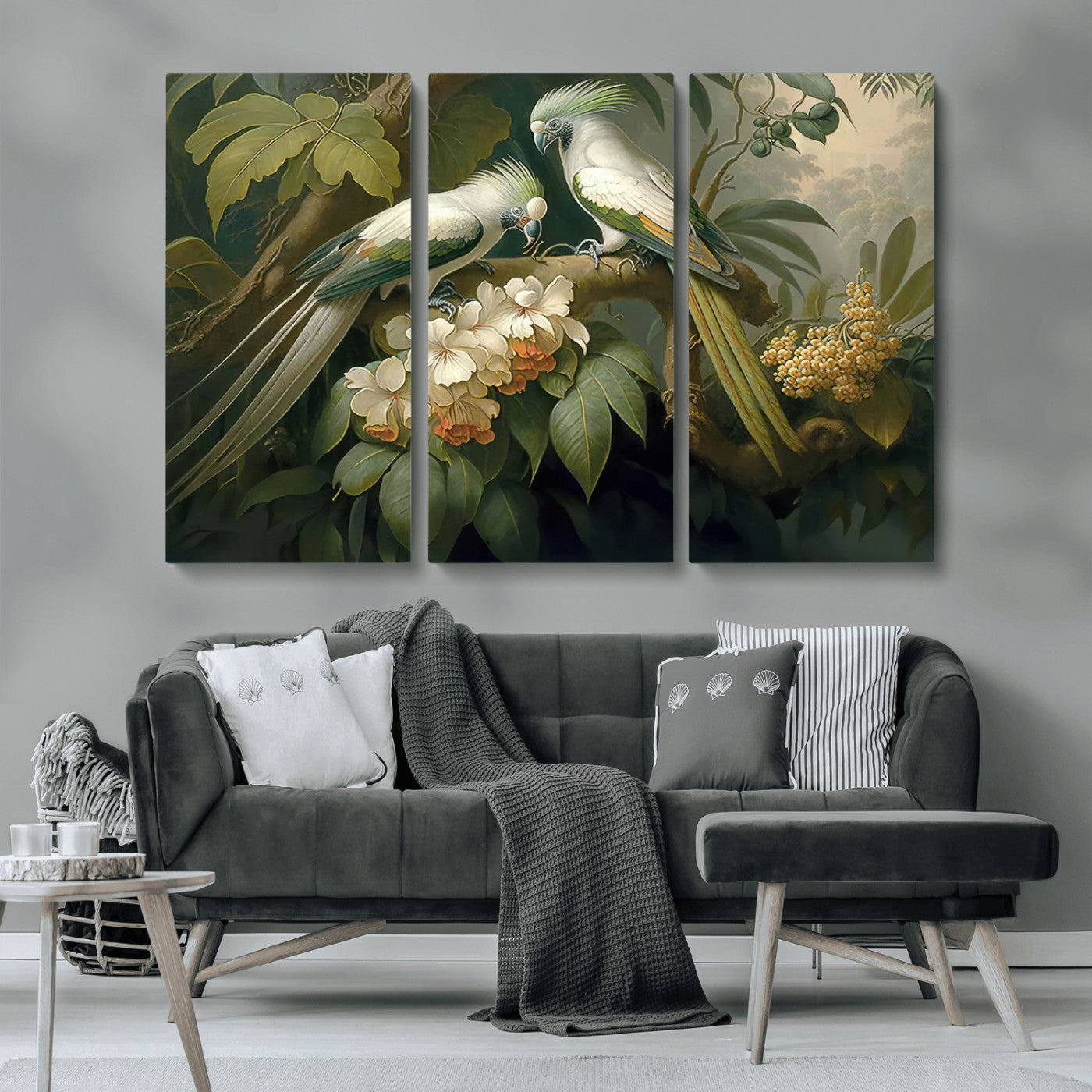 -Tropical Paradise Print Wall Art Stunning Artwork of a Parrot in a Lush Forest with Beautiful