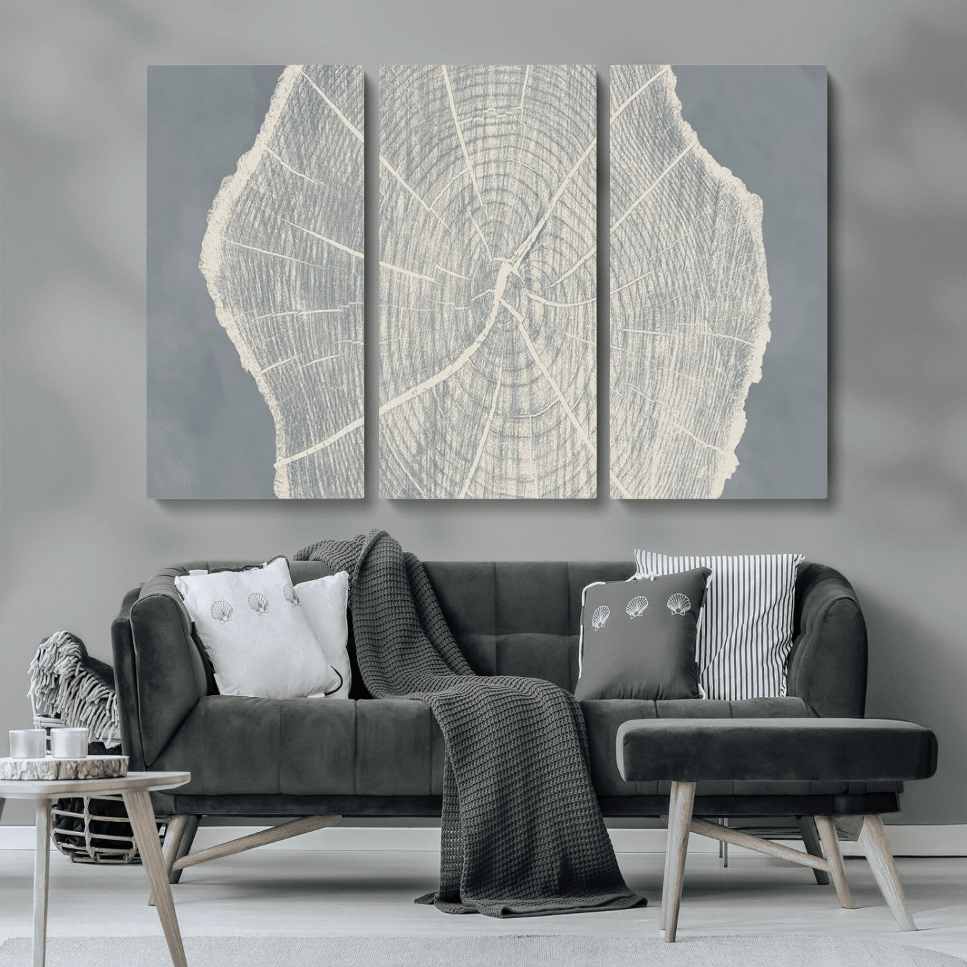 -Abstract Tree Ring Wall Art Canvas Print – Nature-Inspired, Ready to Hang, Modern Home Decor