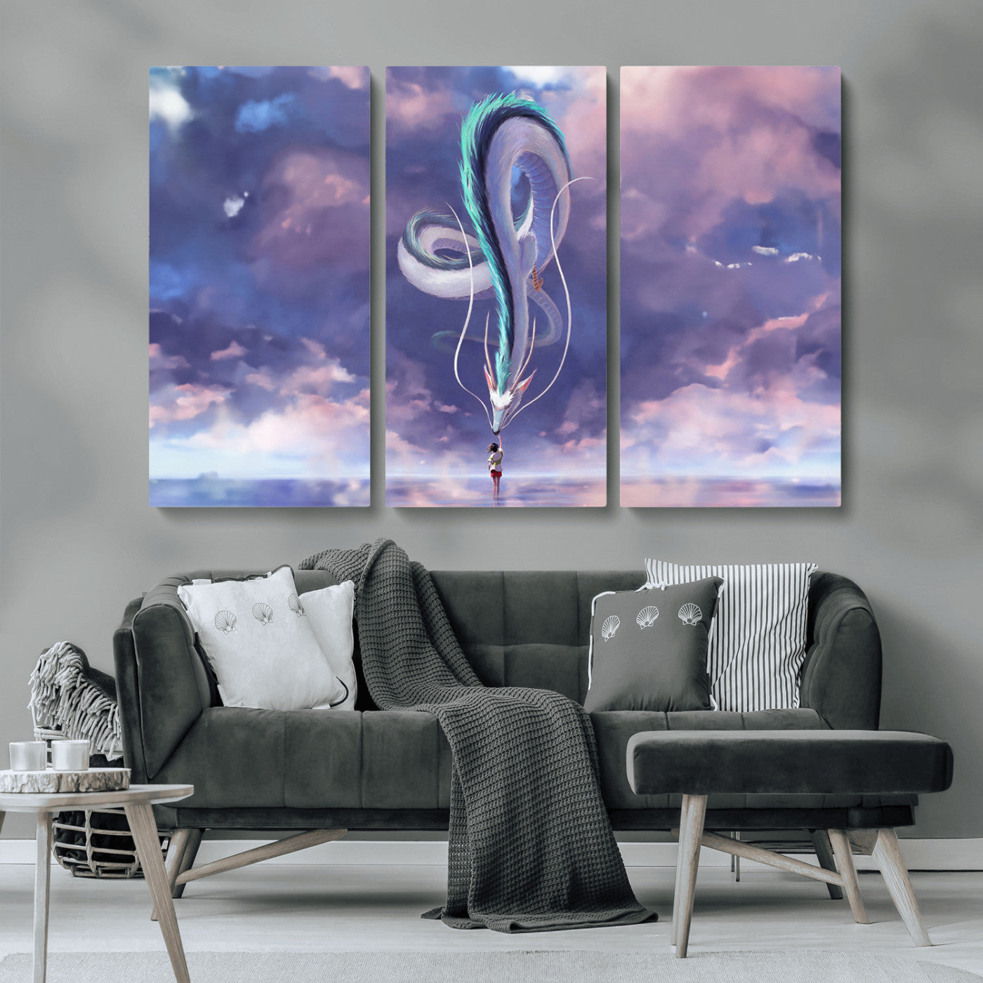 MGV-CV-48X32-3P - Spirited Away Haku and Chihiro Poster - Anime Lover - Hayao Miyazaki - Studio Ghibli Poster - Anime