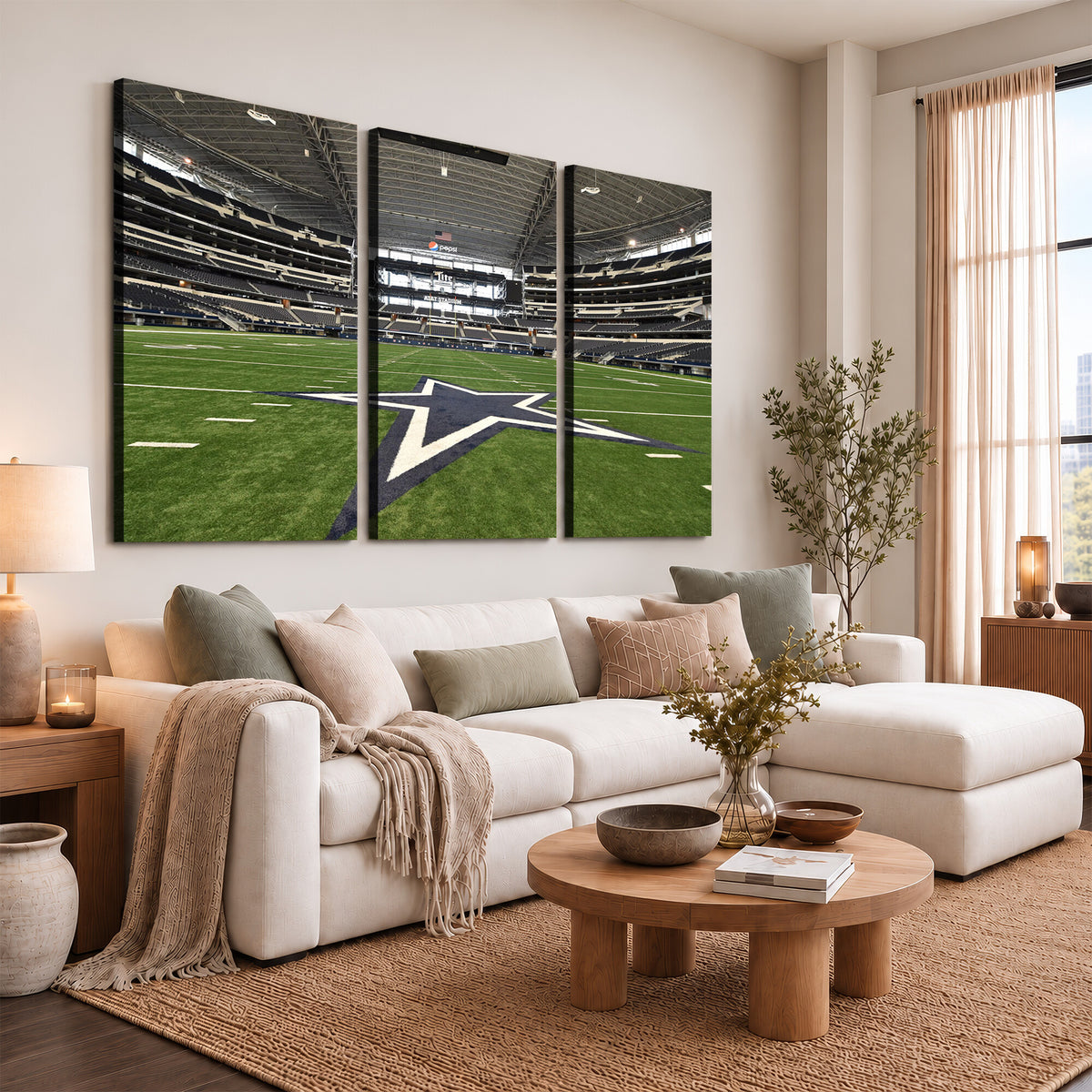 14834-MGV-CV-36X24 - Dallas Cowboys Football Team Print - Arlington AT&T Stadium