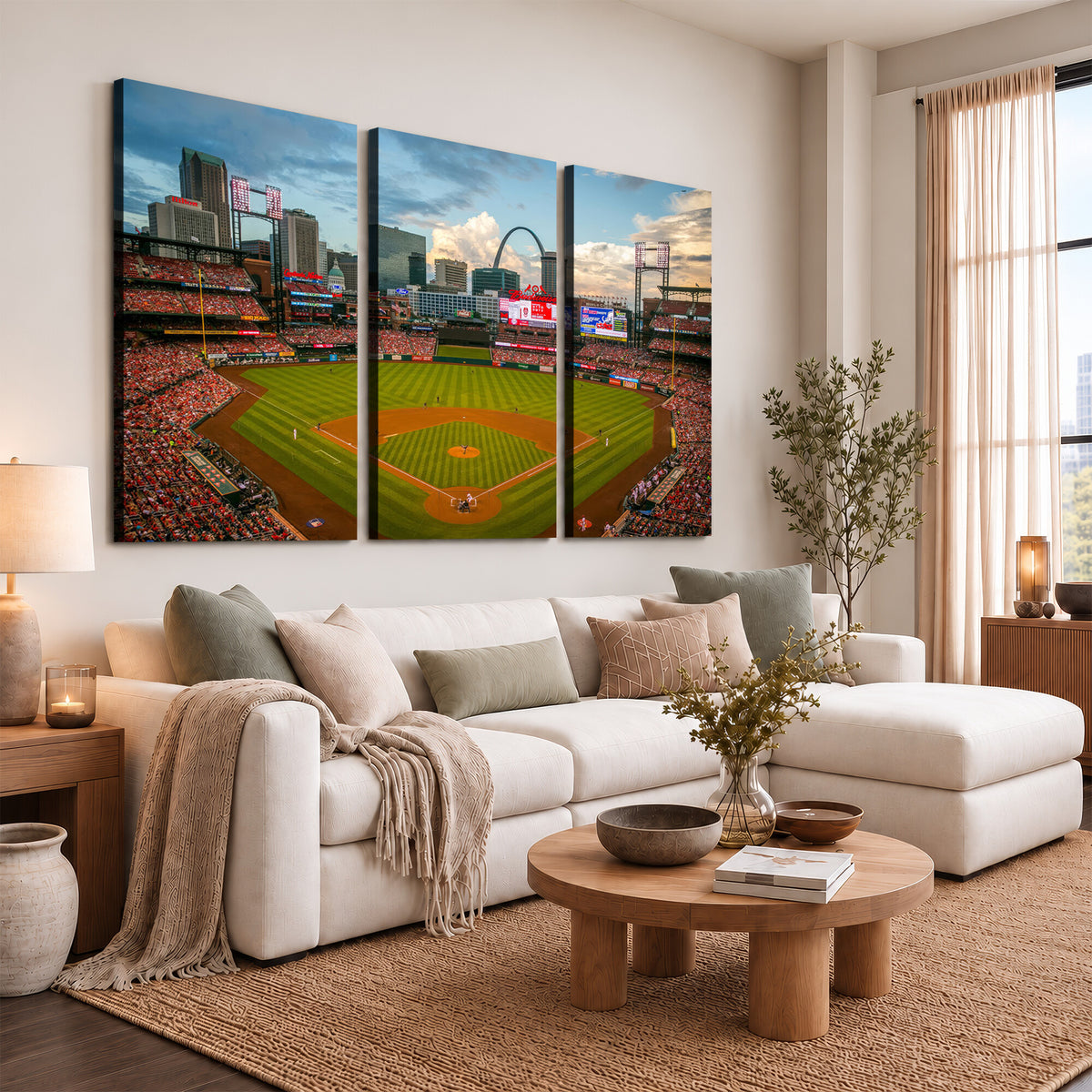 91908-MGV-CV-36X24 - Busch Stadium Wall Art Print | St. Louis Cardinals Baseball