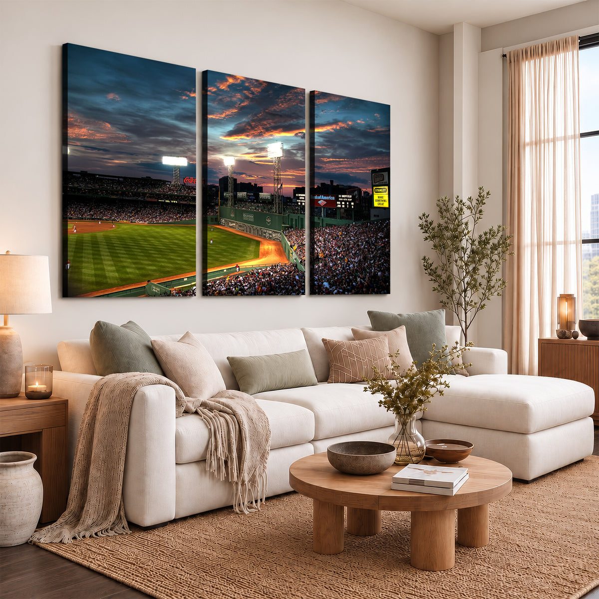 66781-MGV-CV-36X24 - Fenway Park Boston Massachusetts Stadium Wall Art Canvas Print