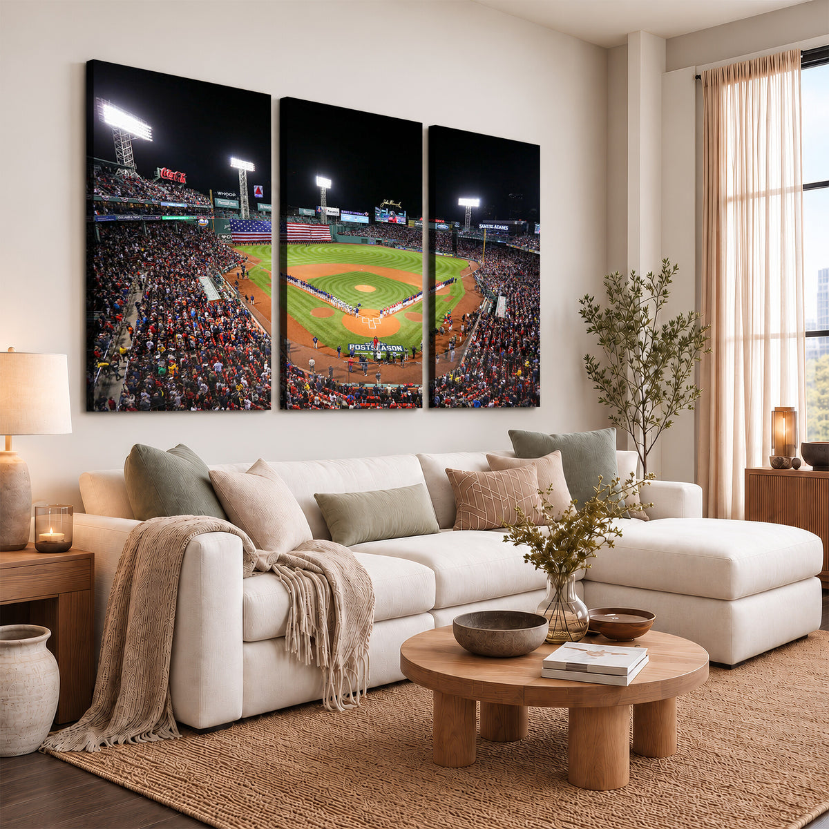 47365-MGV-CV-36X24 - Fenway Park Wall Art Canvas Print | Large Baseball Stadium Canvas for Boston Red Sox Fans