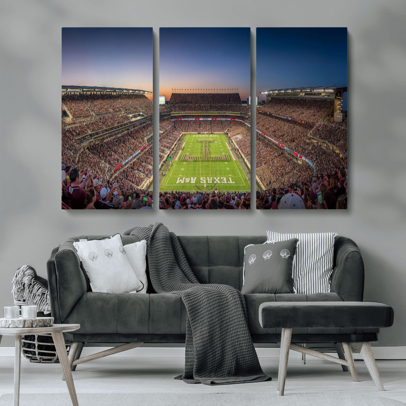 MGV-CV-48X32-3P - Kyle Field Wall Art Print | Large Texas A&M Aggies Football Canvas Print for Sports Enthusiasts | Framed, Ready-to-Hang Stadium Decor