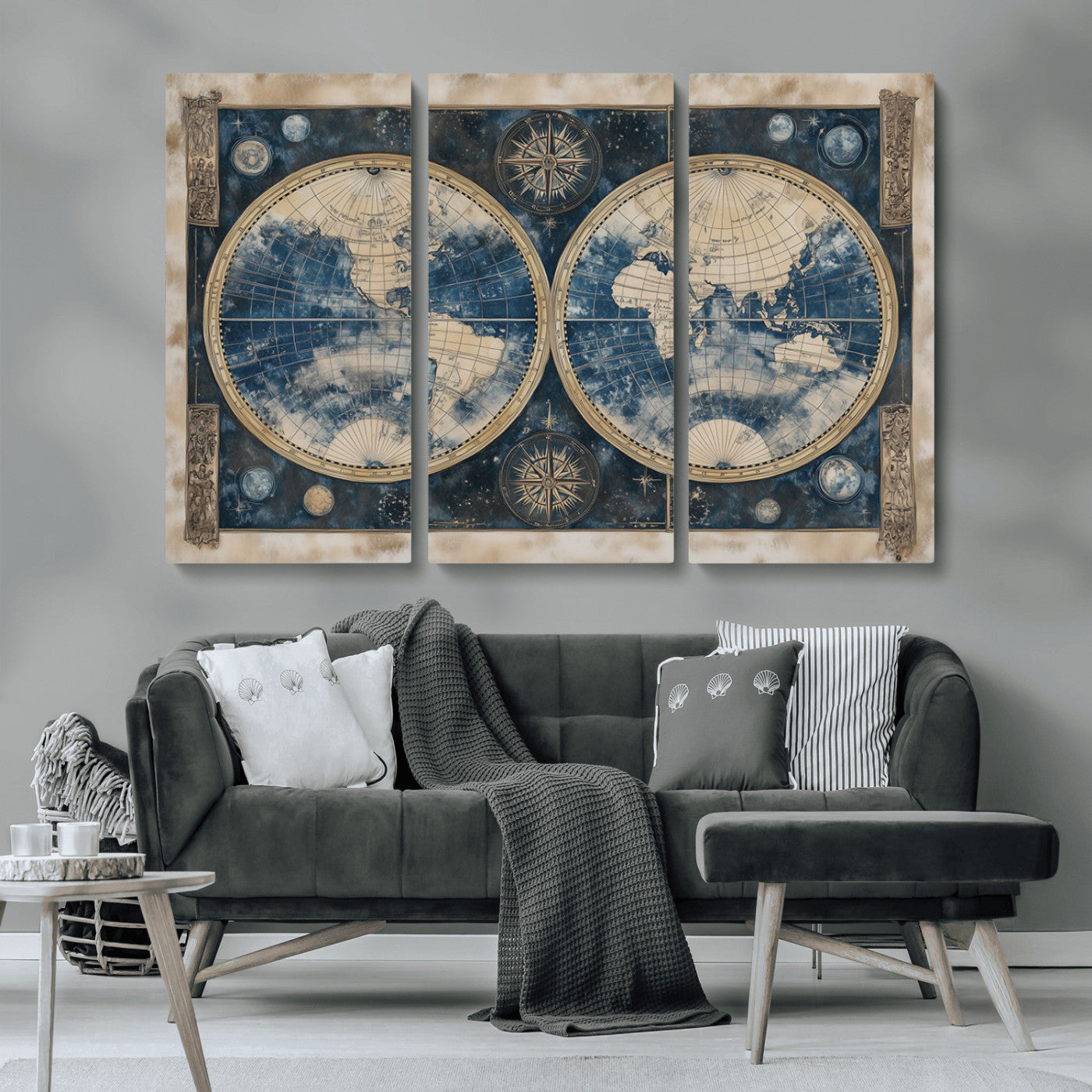 MGV-CV-48X32-3P - World Map Canvas Print