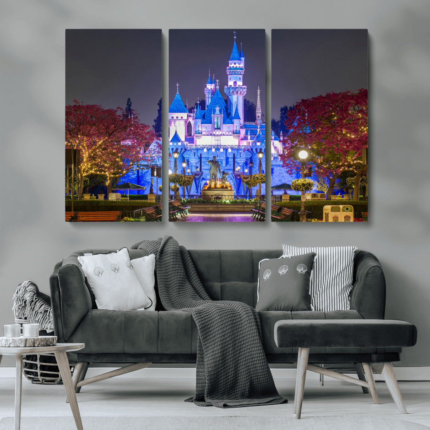 66710-MGV-CV-36X24-Large Disney Castle Wall Art Canvas Print - Magic Kingdom Kids Room Decoration Disney World