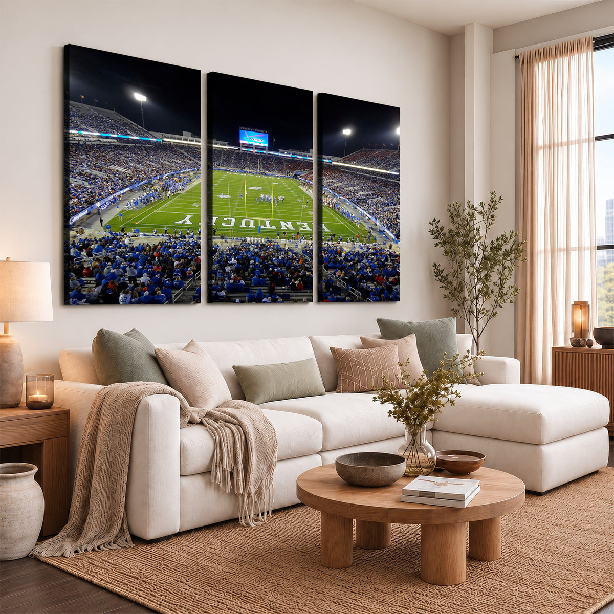 14304-MGV-CV-36X24 - Kroger Field Canvas Wall Art, Kentucky Stadium Wall Art, Framed and Ready to Hang
