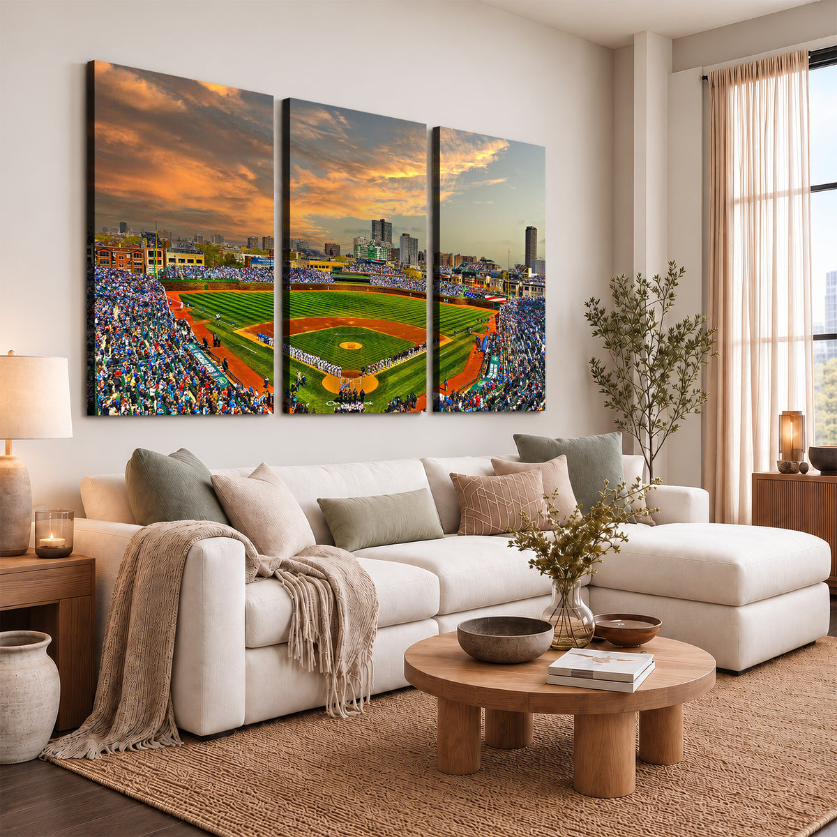 45635-MGV-CV-36X24 - Chicago Wrigley Field Wall Art Canvas Print