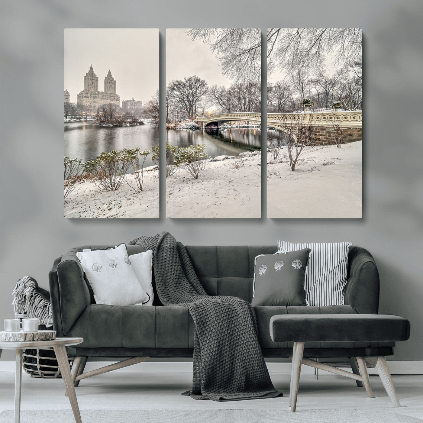 MGV-CV-48X32-3P - The Bow Bridge in Central Park Canvas, The Bow Bridge Canvas Print