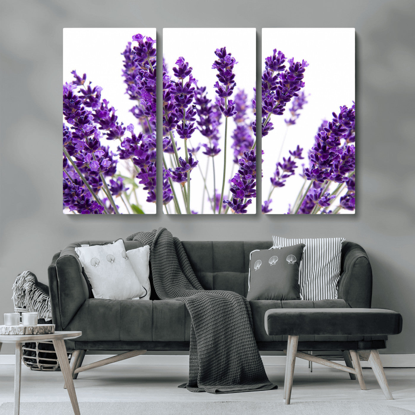MGV-CV-48X32-3P - Lavender Flower Wall Art Canvas Print