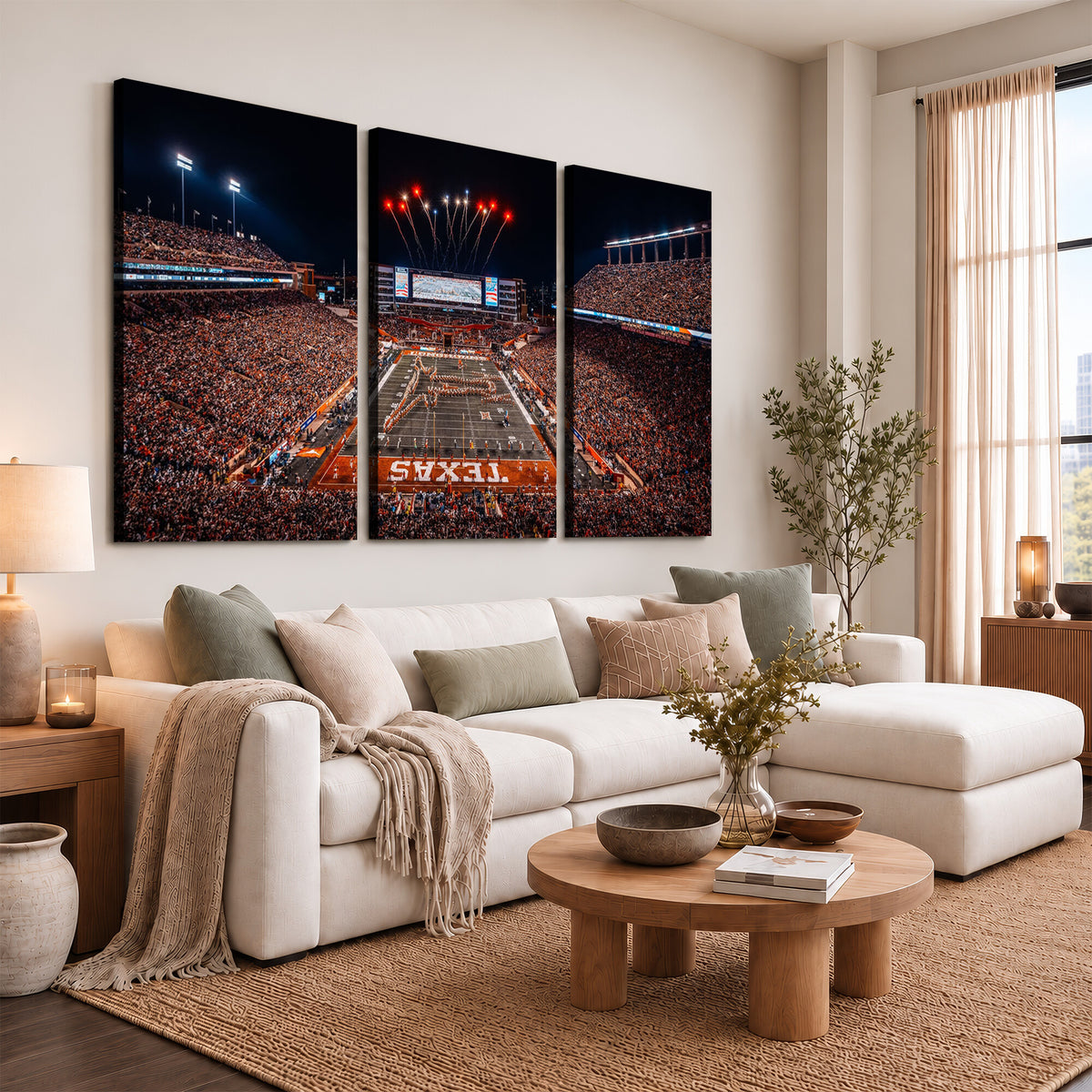 58778-PAN-FL-20X10 - Darrell K Royal Memorial Stadium | Texas Longhorns | Print Decor Wall Art Design for Home & Office Decoration