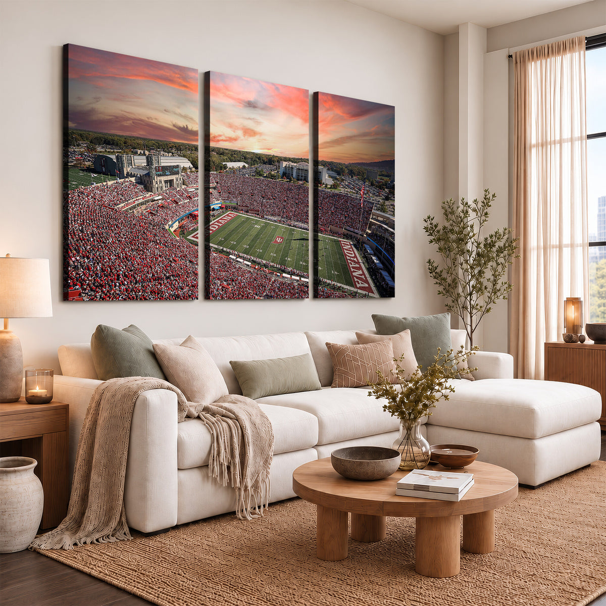 51135-MGV-CV-36X24 - Indiana Memorial Stadium Wall Art Canvas Print