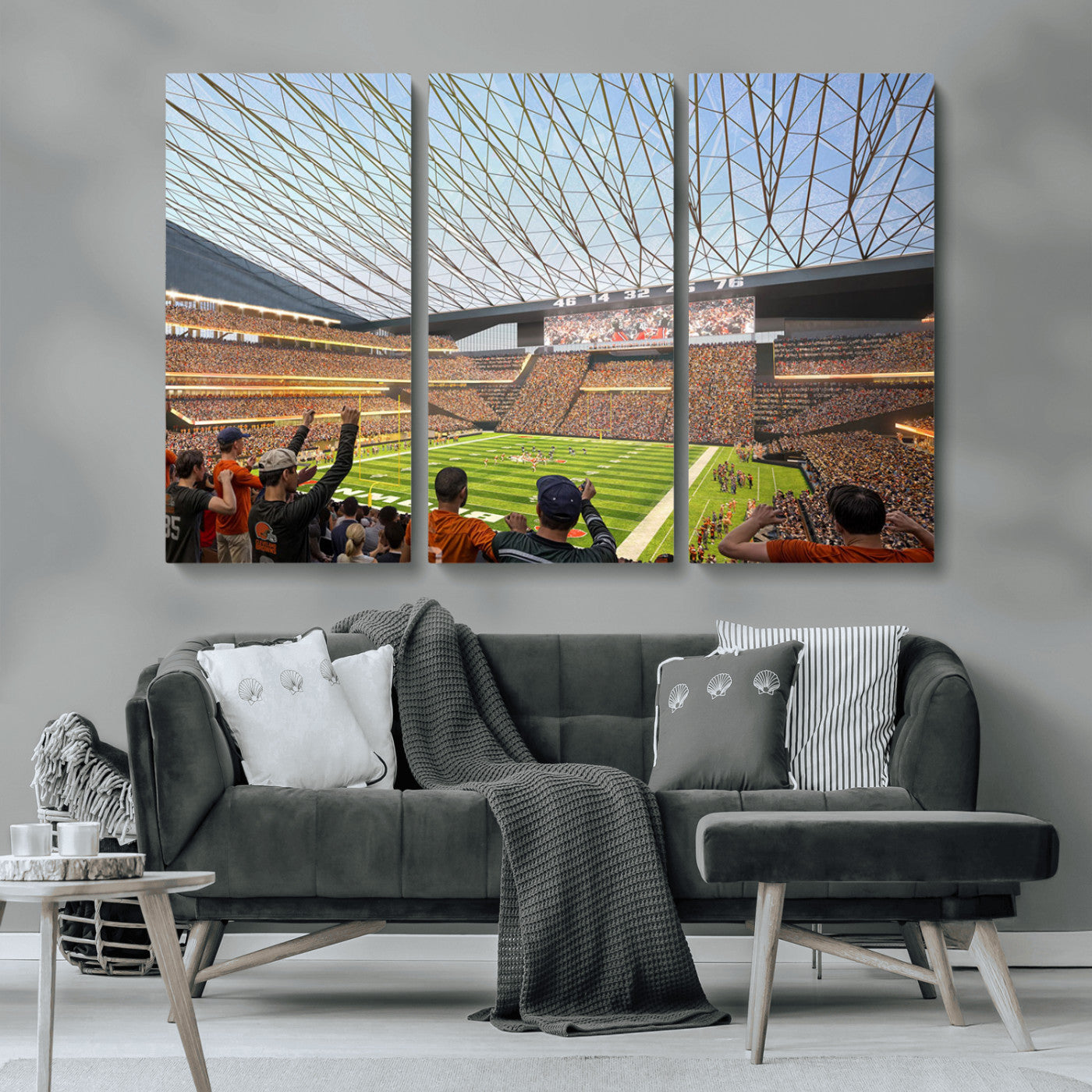 MGV-CV-48X32-3P - Cleveland Browns Stadium Wall Art - NFL Football Canvas Print