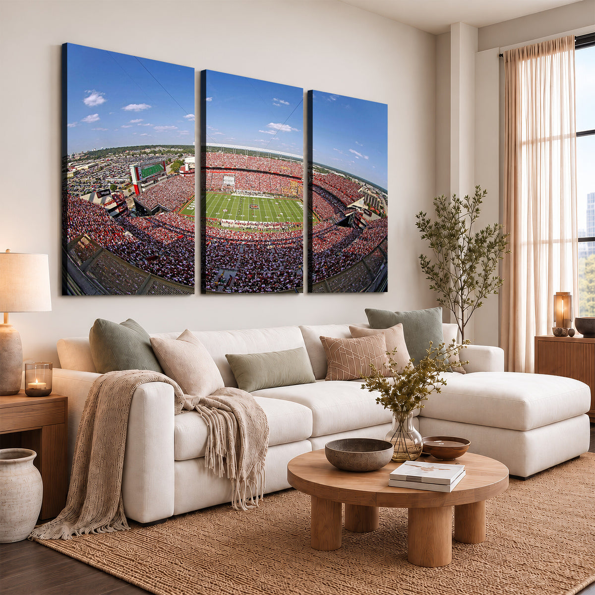 29492070-MGV-CV-36X24 - William Brice Stadium Wall Art Canvas Print, Stadium Crowd on Football Game Day