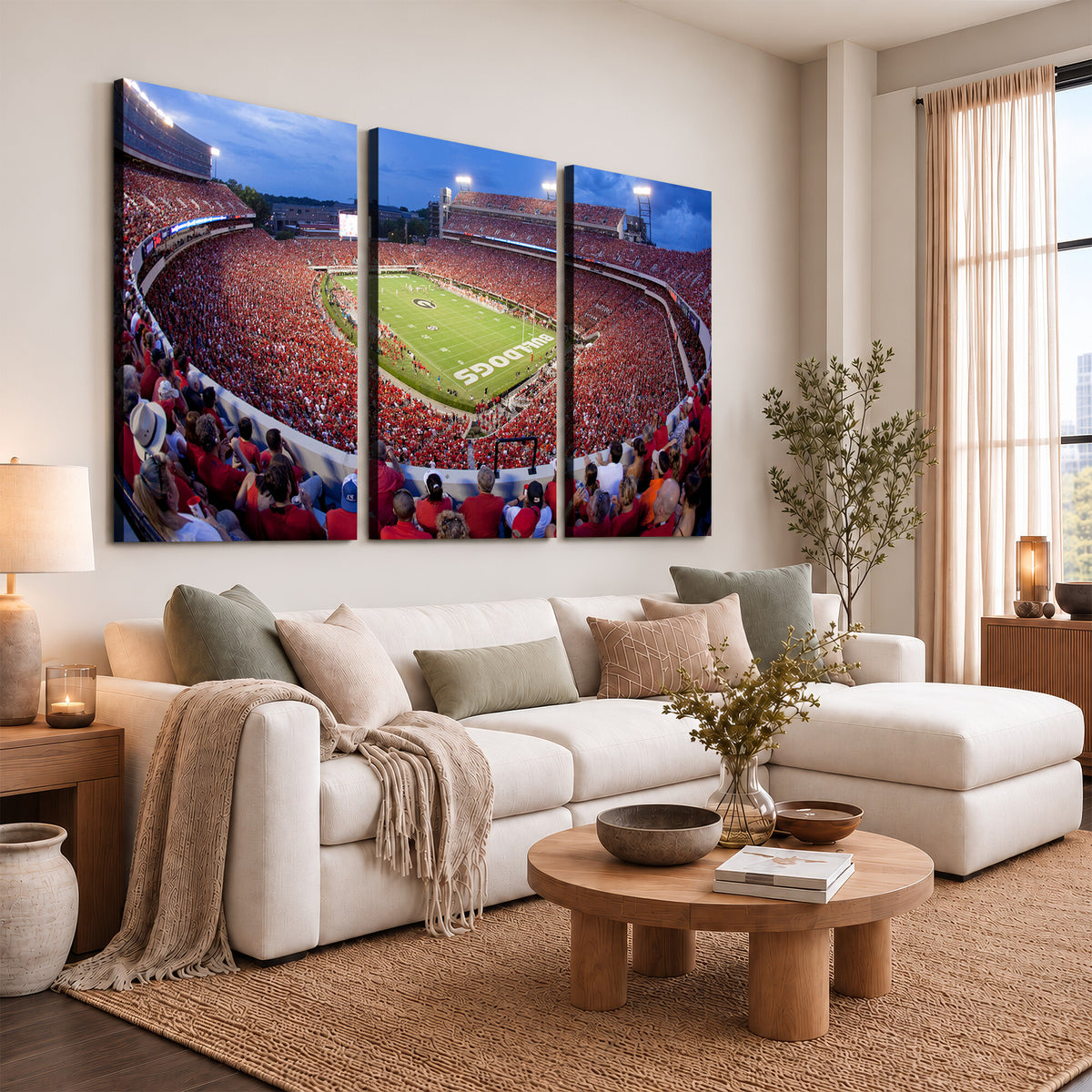 10244378-MGV-CV-36X24 - Dooley Stadium Wall Art, Sports Arena Canvas Print, Dooley Field, Home Bar Wall Decor