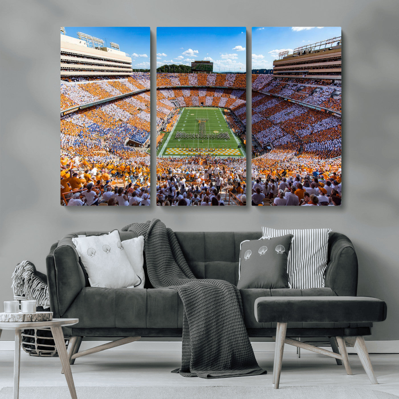 Tennessee Neyland Stadium Wall Art Print, Sports Arena Canvas Wall Art, Panoramic Stadium Canvas Print, Modern Athletic Field Art Printing