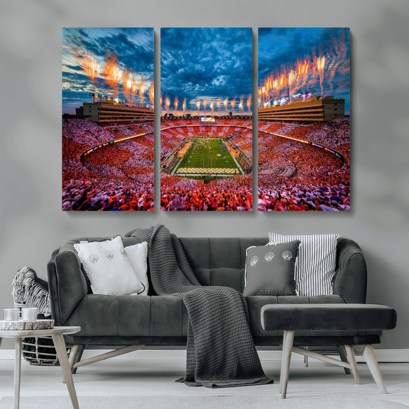 Tennessee Neyland Stadium Wall Art Print, Sports Arena Canvas Wall Art, Panoramic Stadium Canvas Print, Modern Athletic Field Art Printing
