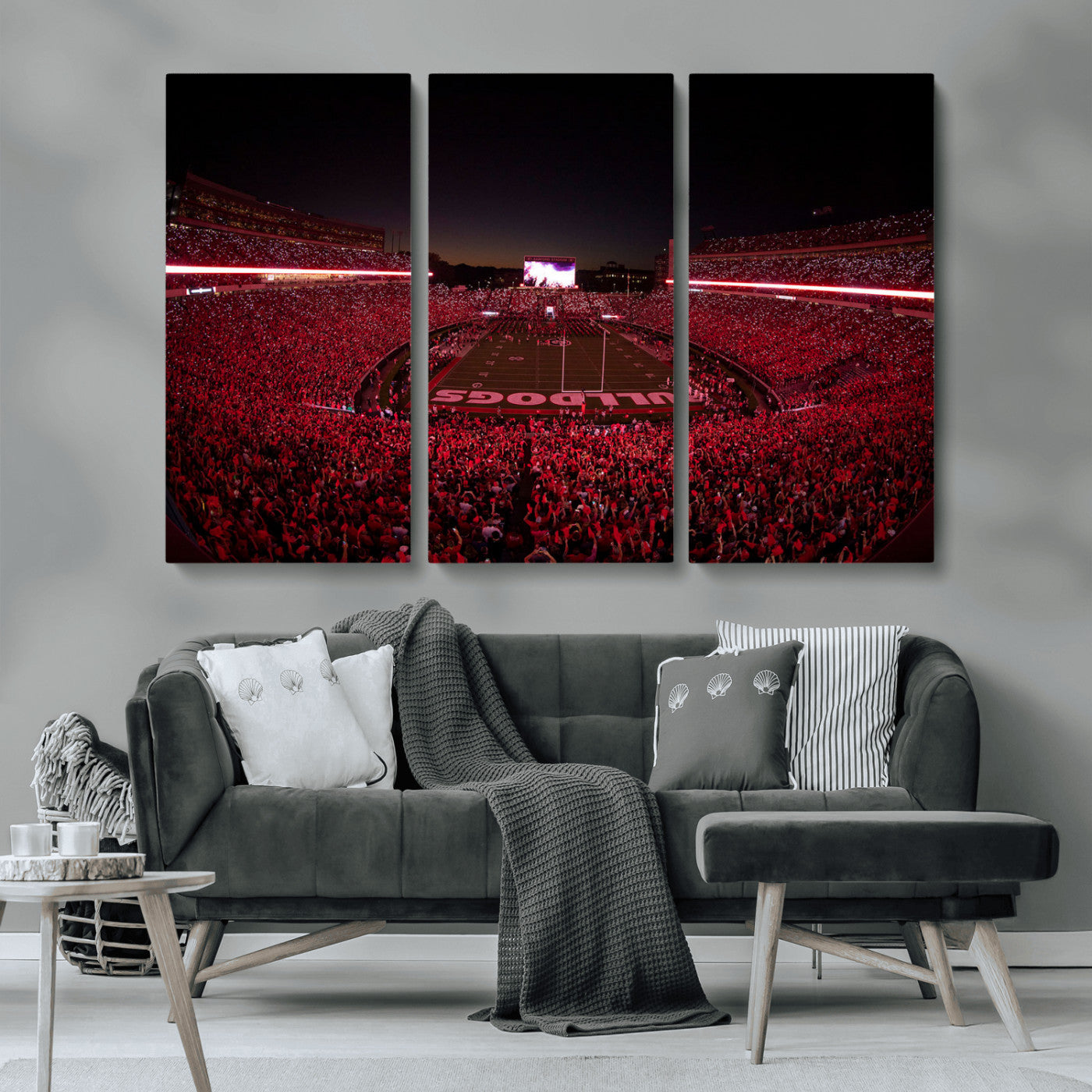 Dooley Stadium Wall Art Print, Sports Arena Canvas Wall Art, Dooley Field at Sanford Stadium Canvas Print, Modern Athletic Field Art Printing