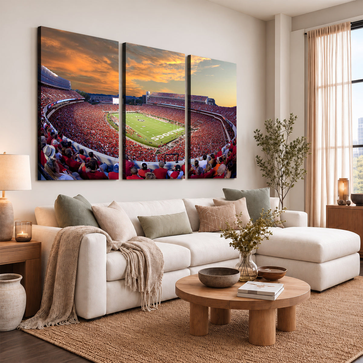 73680988-MGV-CV-36X24 - Dooley Stadium Wall Art, Sports Arena Canvas Print, Dooley Field, Framed and Ready to Hang