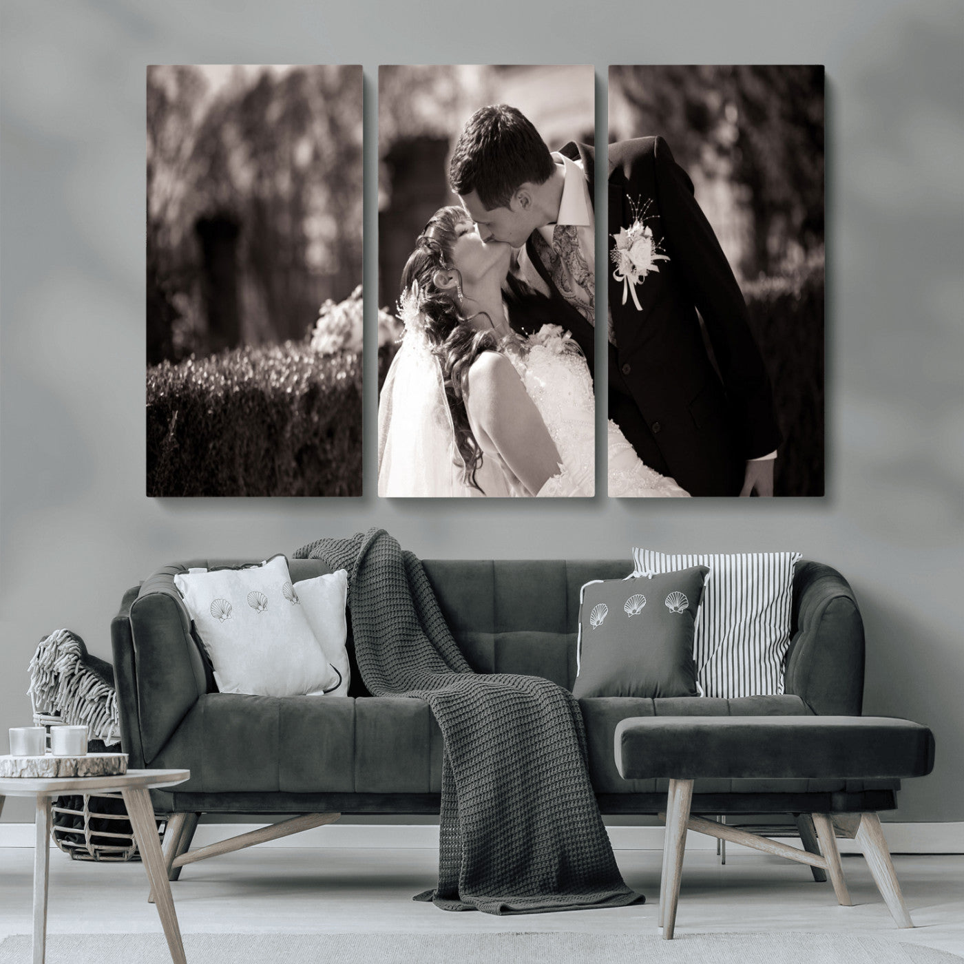 MGV-CV-48X32-3P - Create Your Own Photo Canvas Print - Personalized Wall Art for Home Decor Wall Art Print, Create