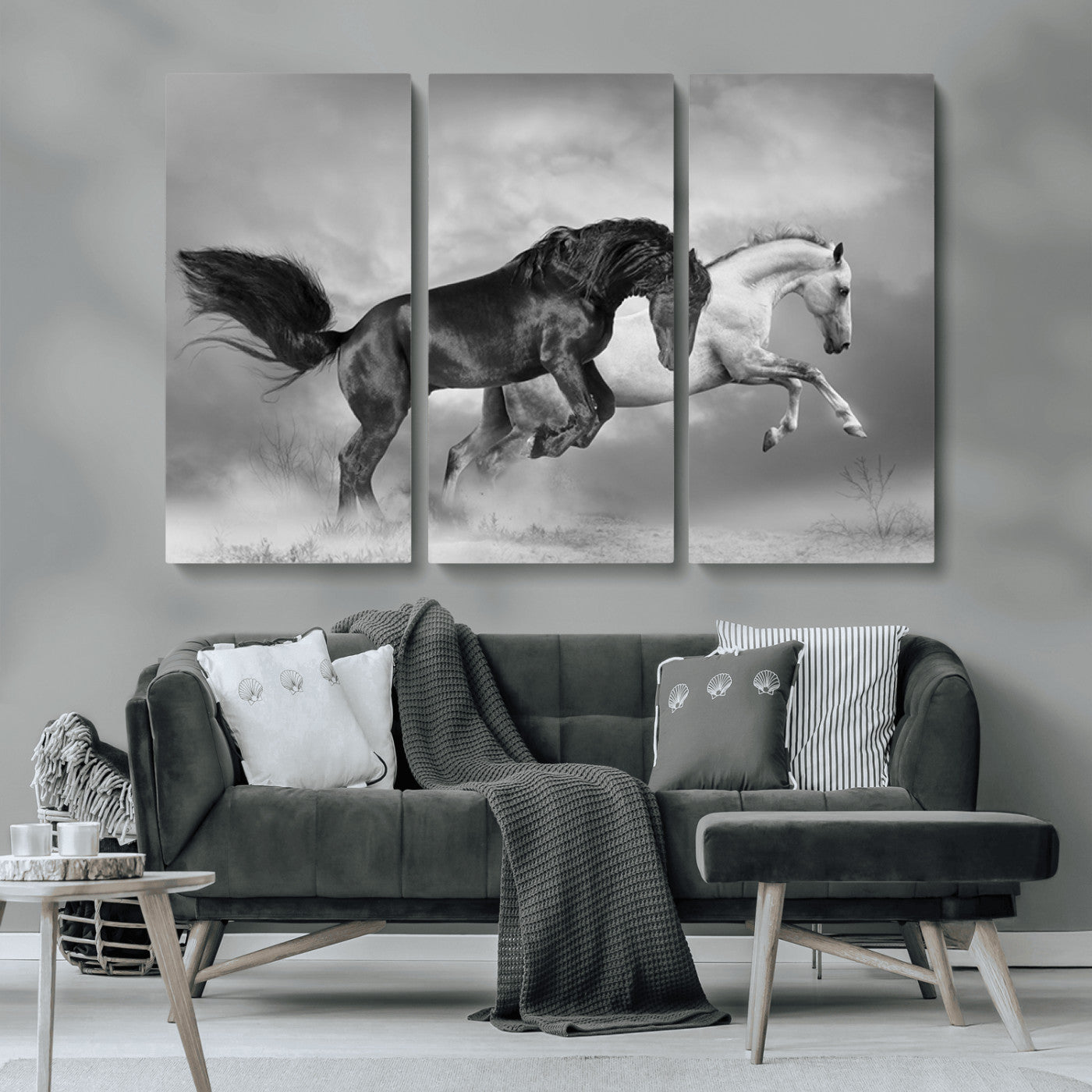 MGV-CV-48X32-3P - Wild Horses Wall Art Canvas Print