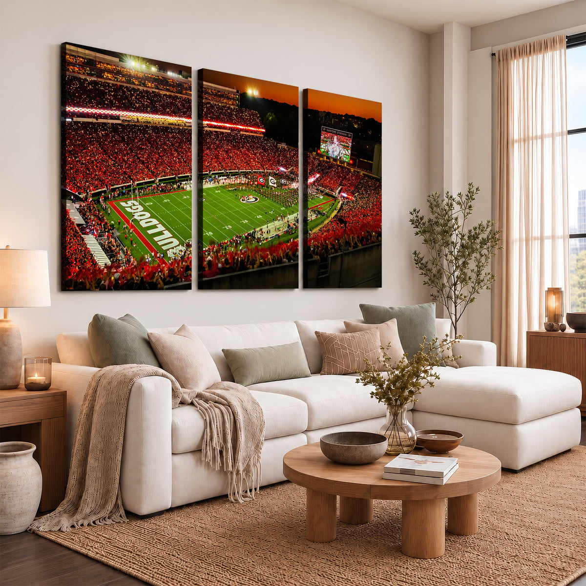 48894104-MGV-CV-36X24 - Georgia Bulldogs Stadium Wall Art Canvas Print, Sanford Stadium