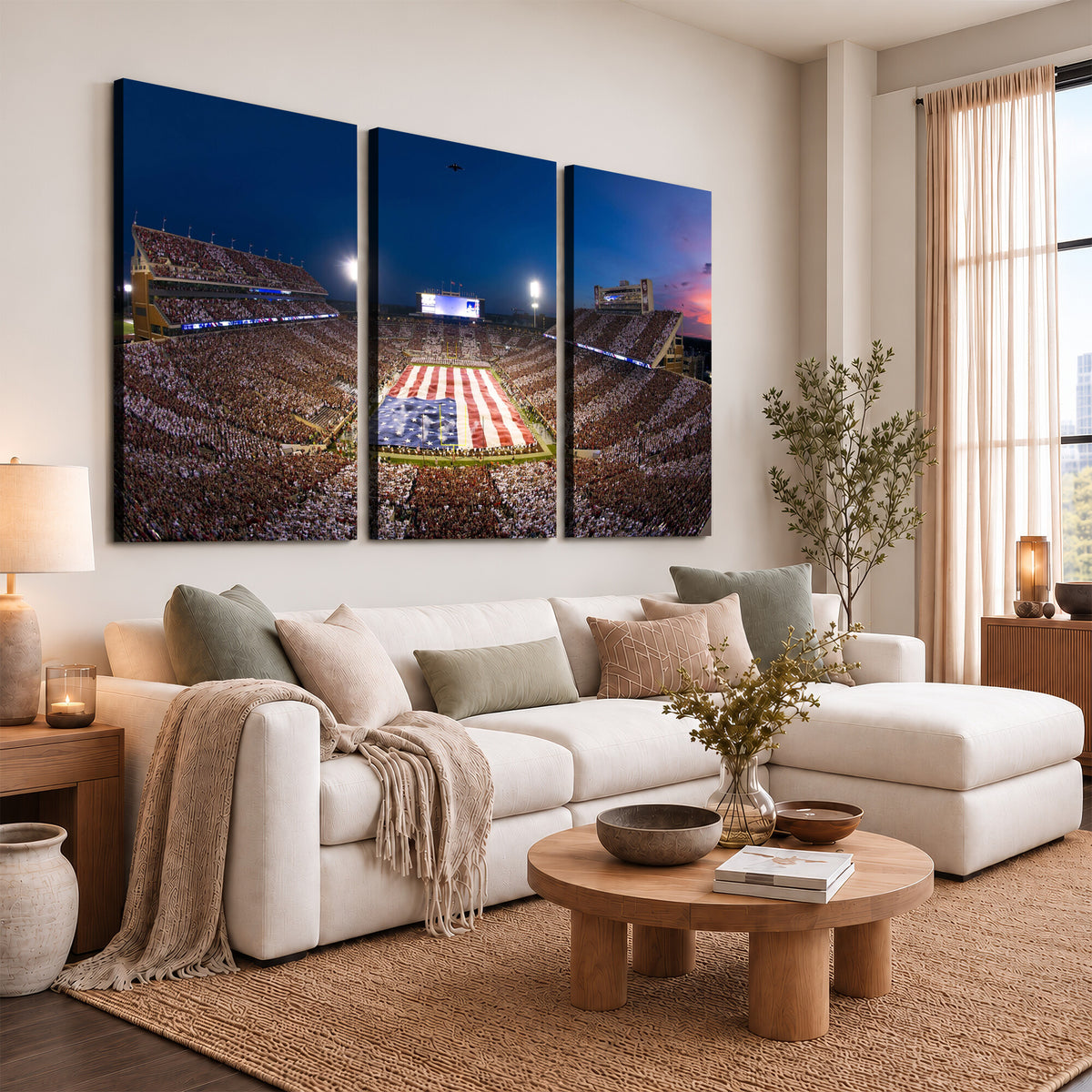 12979182-MGV-CV-36X24 - Oklahoma Sooners Memorial Stadium Wall Art Canvas Print