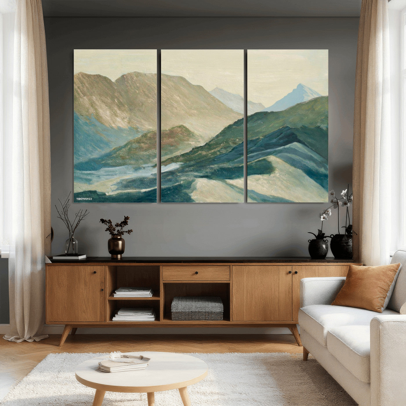 33629523-MGV-CV-36X24 - Shemelina Mountain Landscape, Mountains at Dawn Wall Art Canvas Print