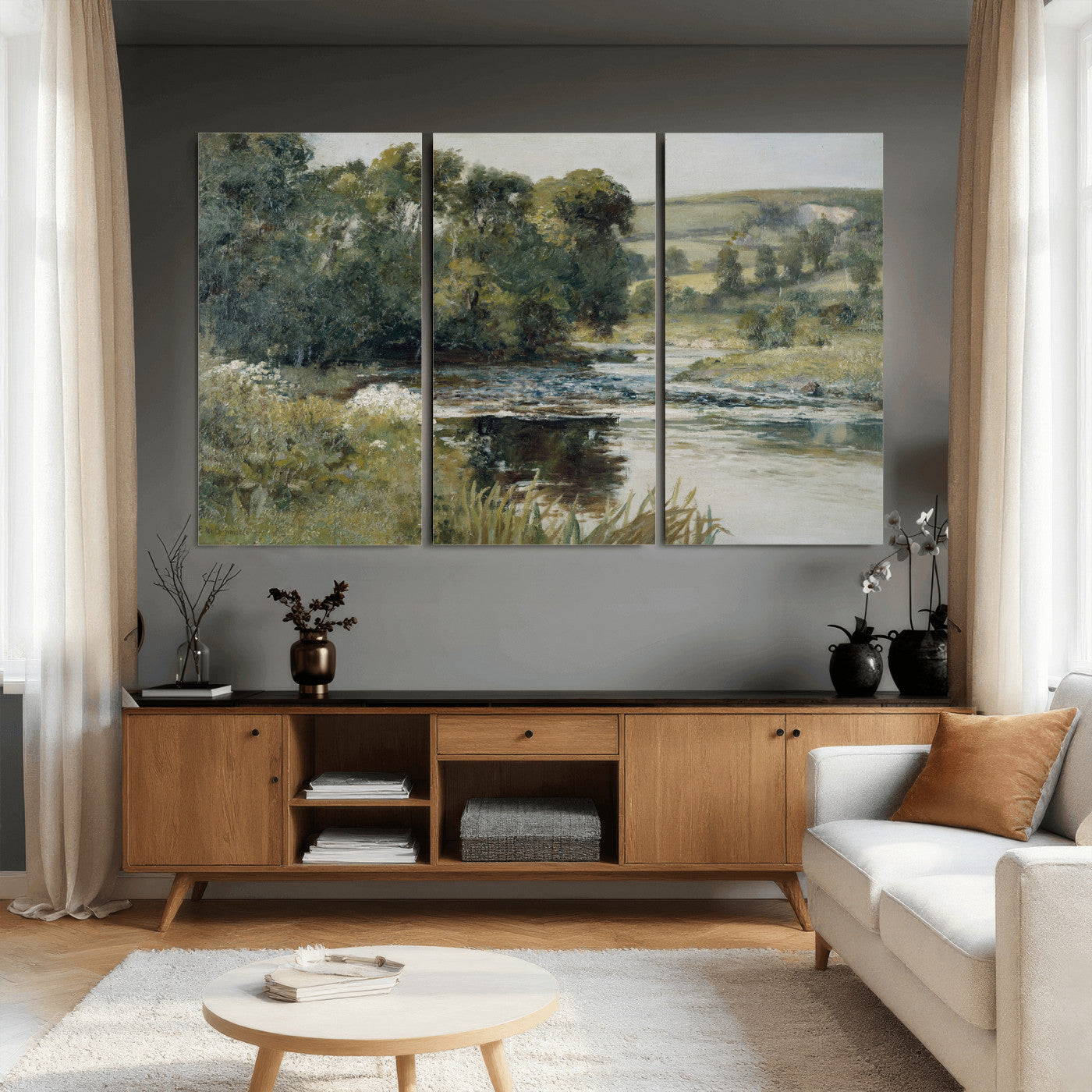 63256010-MGV-CV-36X24 - Edward Mitchell Bannister Streamside Wall Art Canvas Print