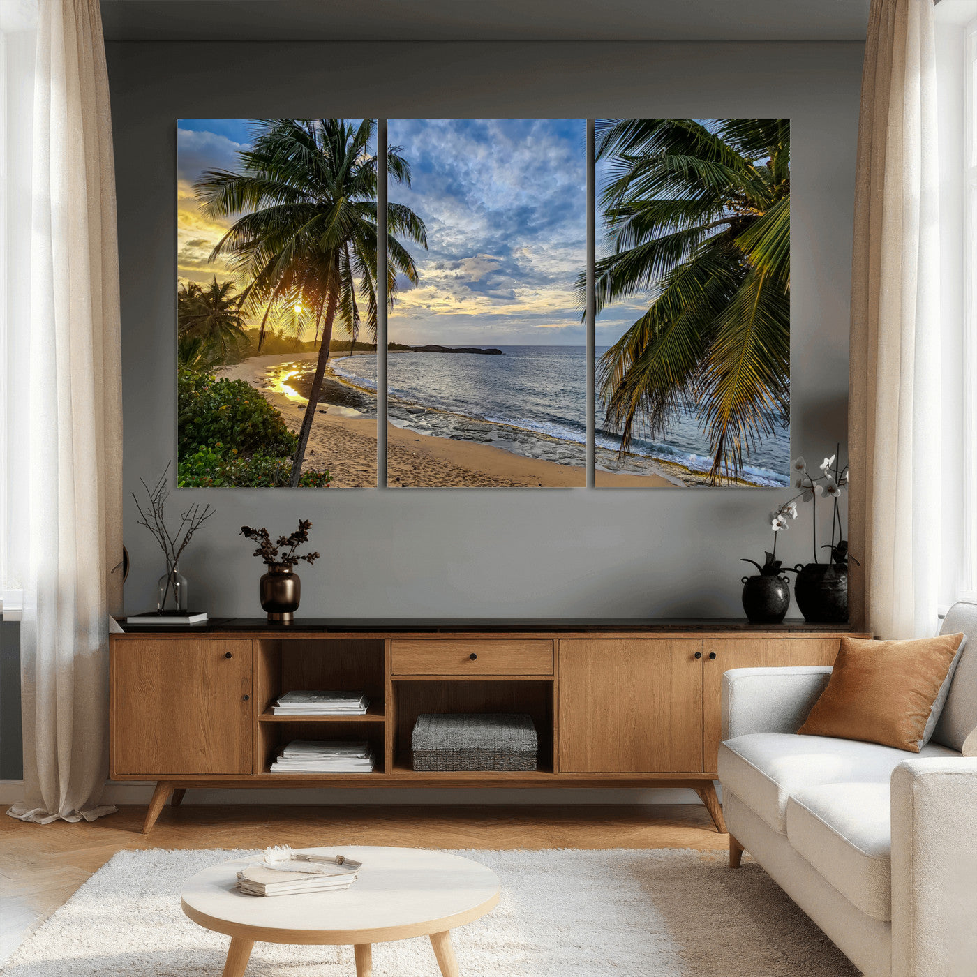 83399063-MGV-CV-36X24 - Puerto Rico Beach Paradise Wall Art – Tropical Coastal Print