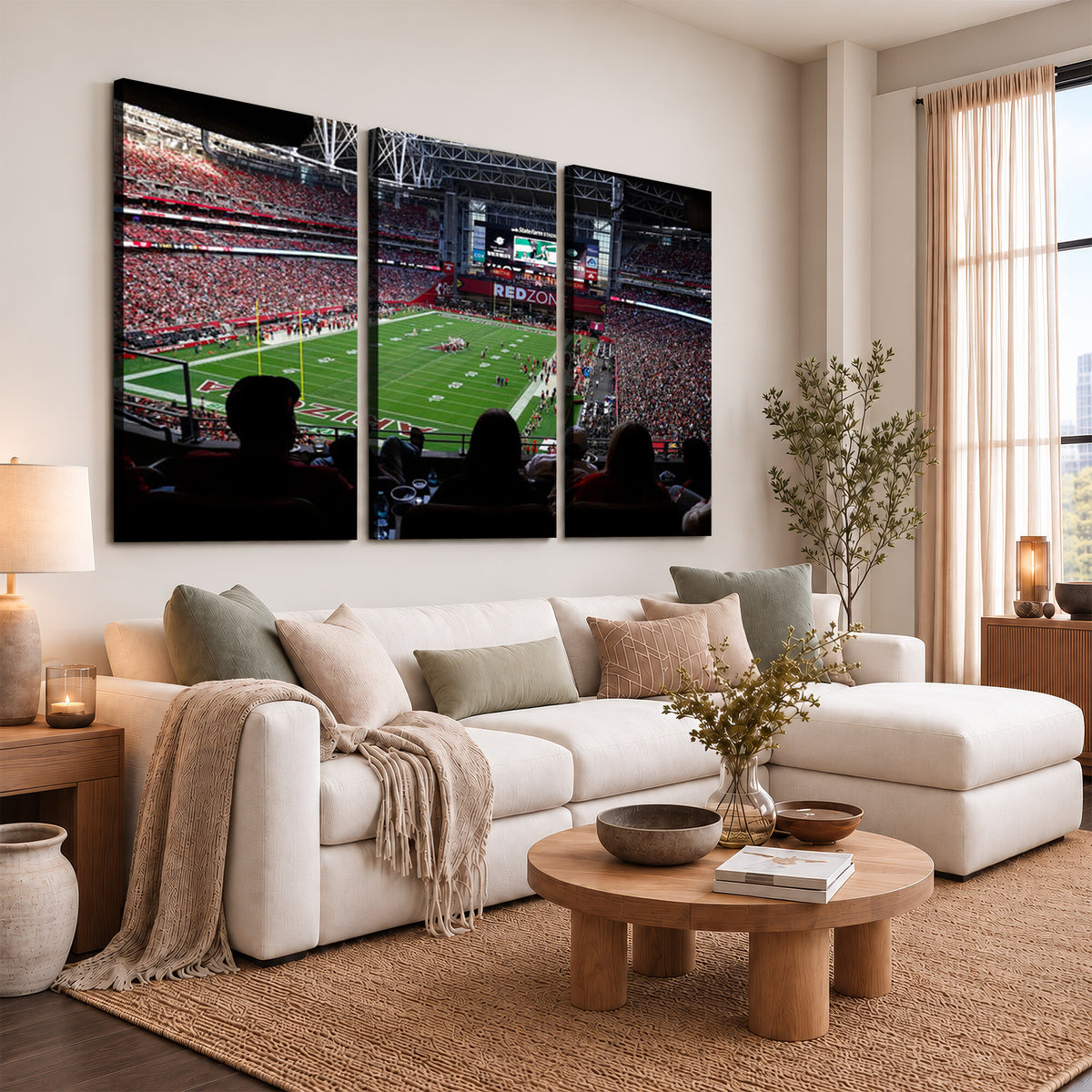 84196298-MGV-CV-36X24 - State Farm Stadium Canvas Wall Art, Arizona Cardinals Football Stadium Print, Glendale NFL Arena Photography Artwork