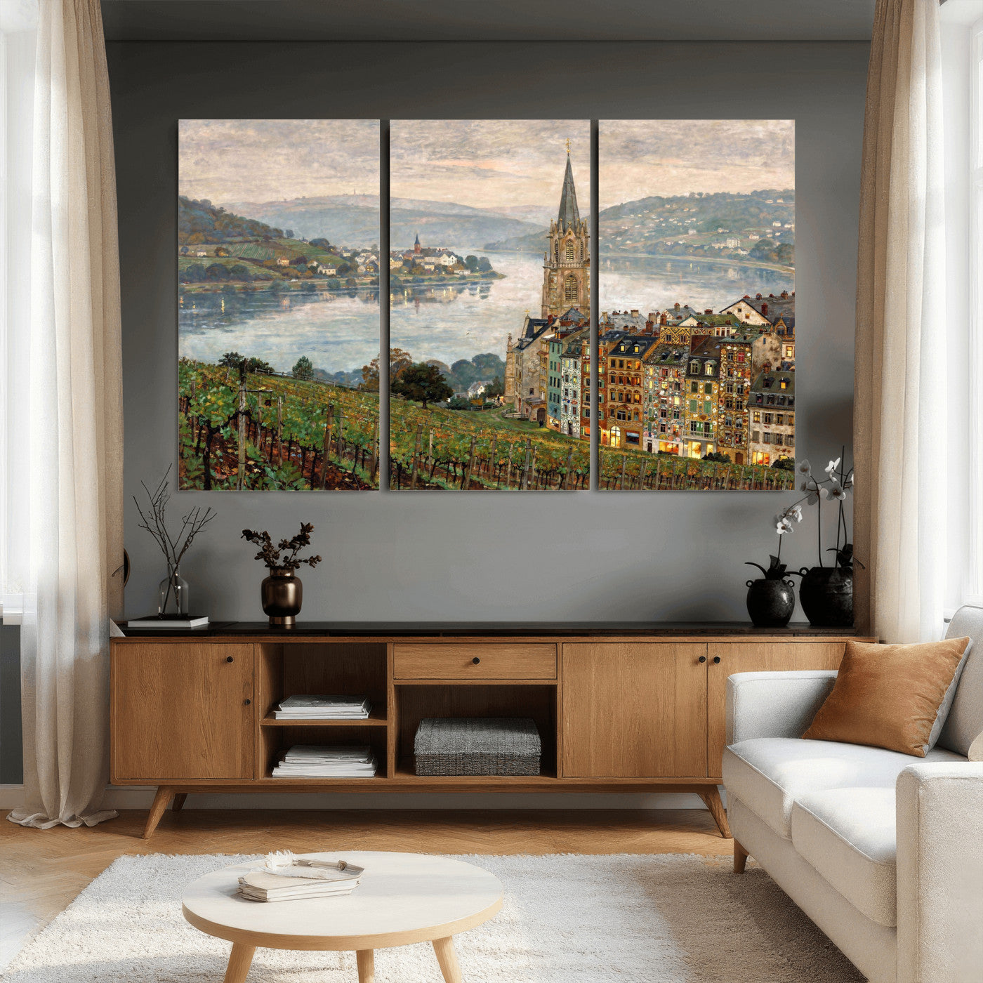 62626662-MGV-CV-36X24 - Mosel City Mosel River by Nicolai Astudin Wall Art Canvas Print
