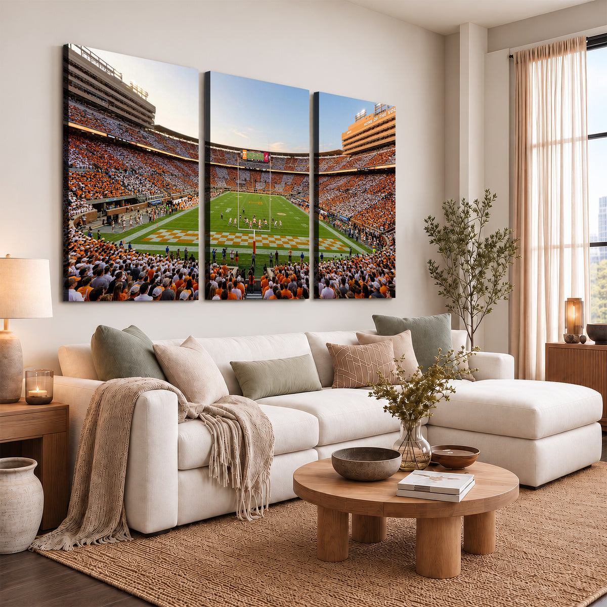 74509135-MGV-CV-36X24 - Framed Neyland Stadium Wall Art Canvas Print, Tennessee Volunteers Wall Decor