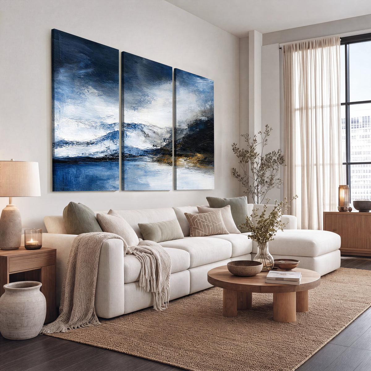 48142030-MGV-CV-36X24 - Extra Large Abstract Wall Art Canvas Print