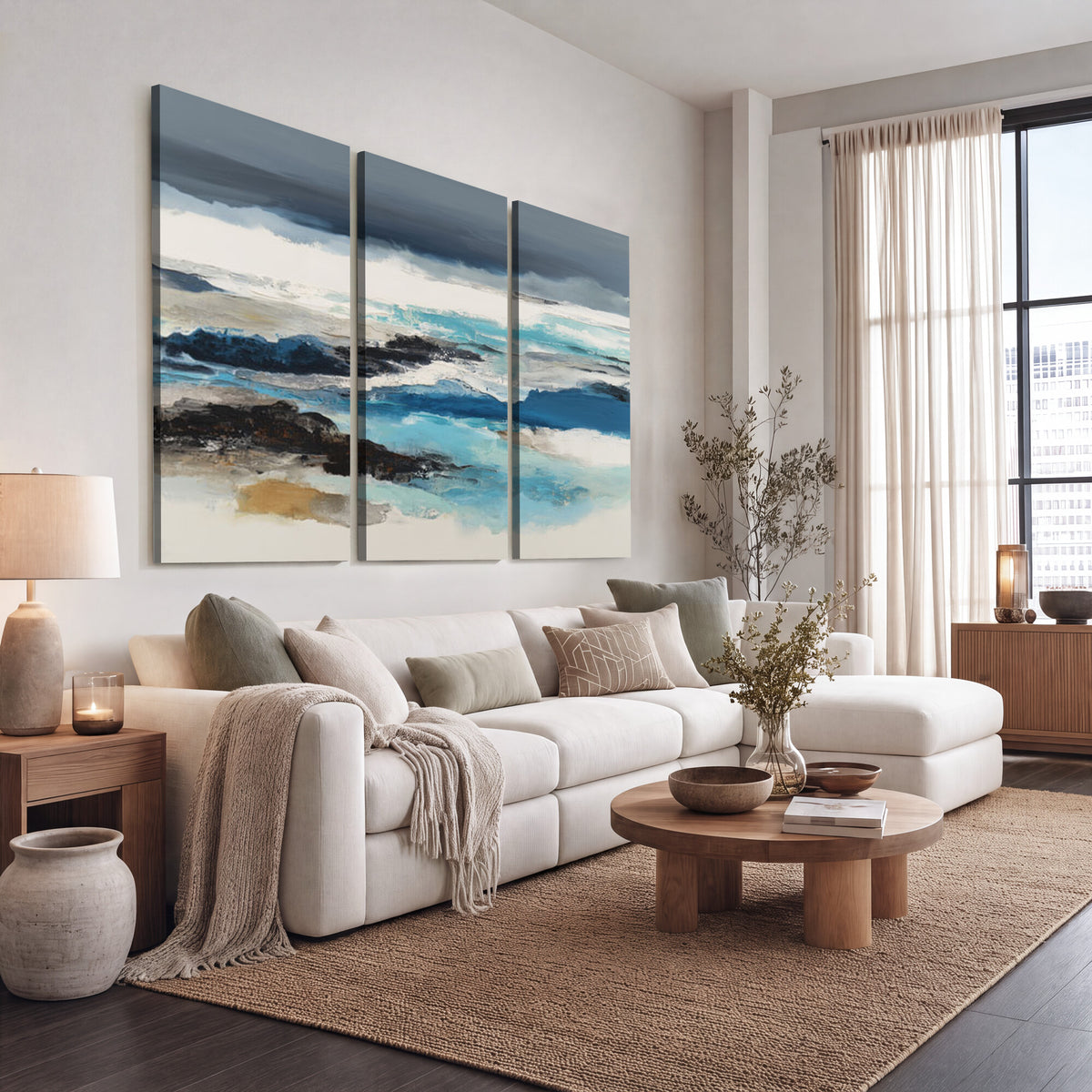 53645131-MGV-CV-36X24 - Extra Large Abstract Wall Art Canvas Print