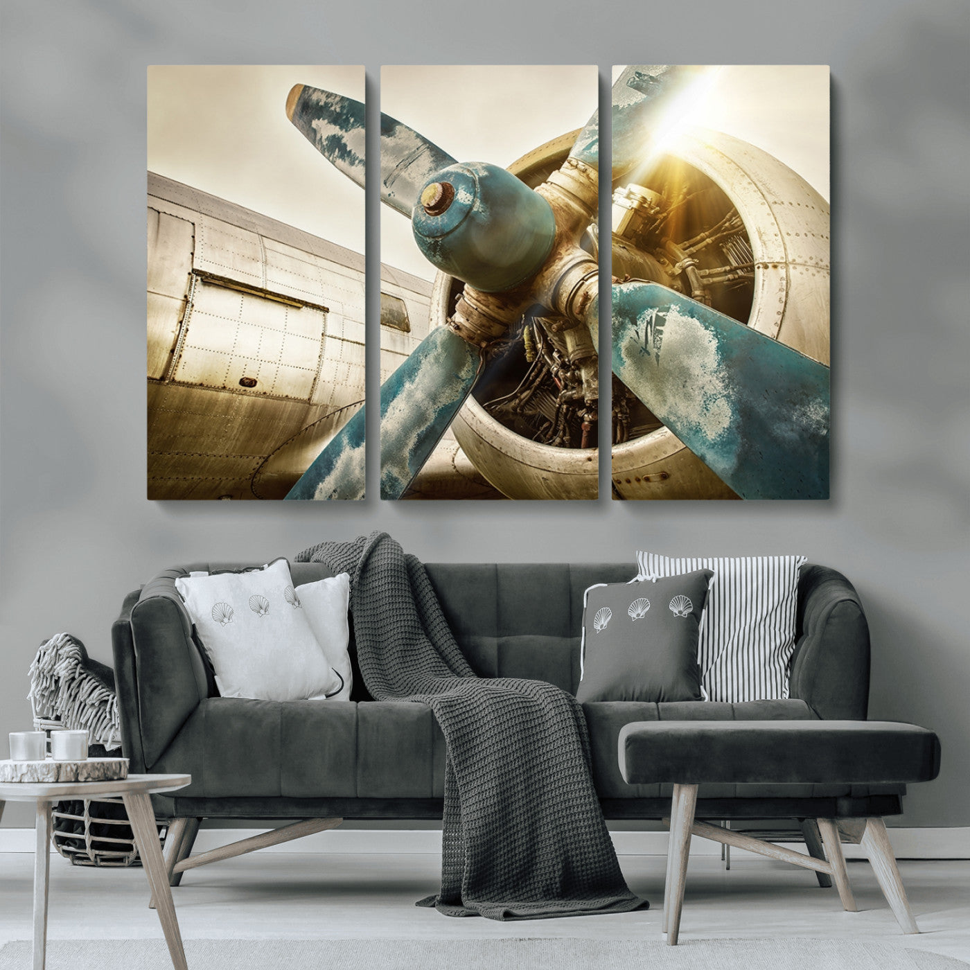 MGV-CV-48X32-3P - Vintage Airplane Canvas Print