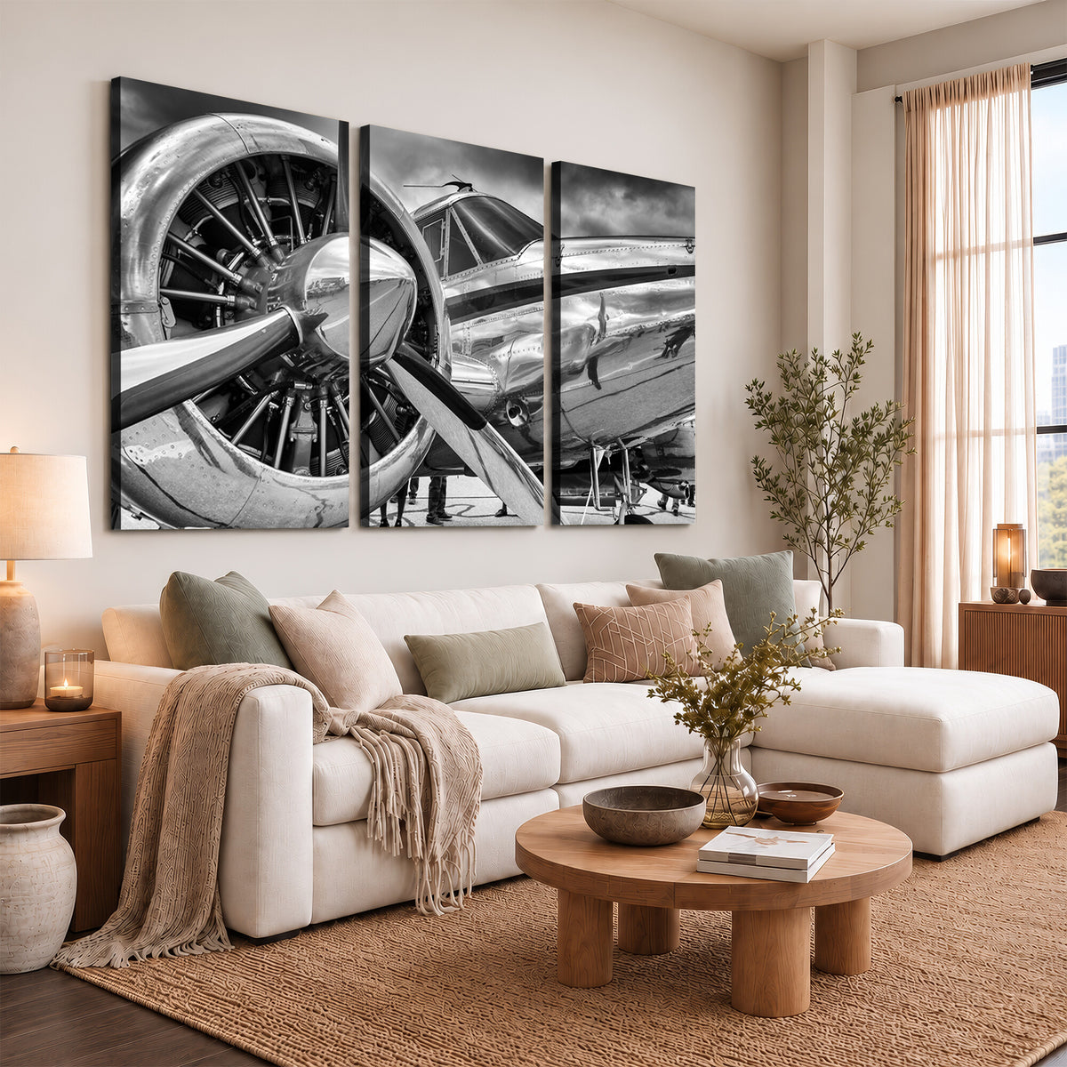 40672-MGV-CV-36X24 - Vintage Antique Airplane Wall Art Canvas Print
