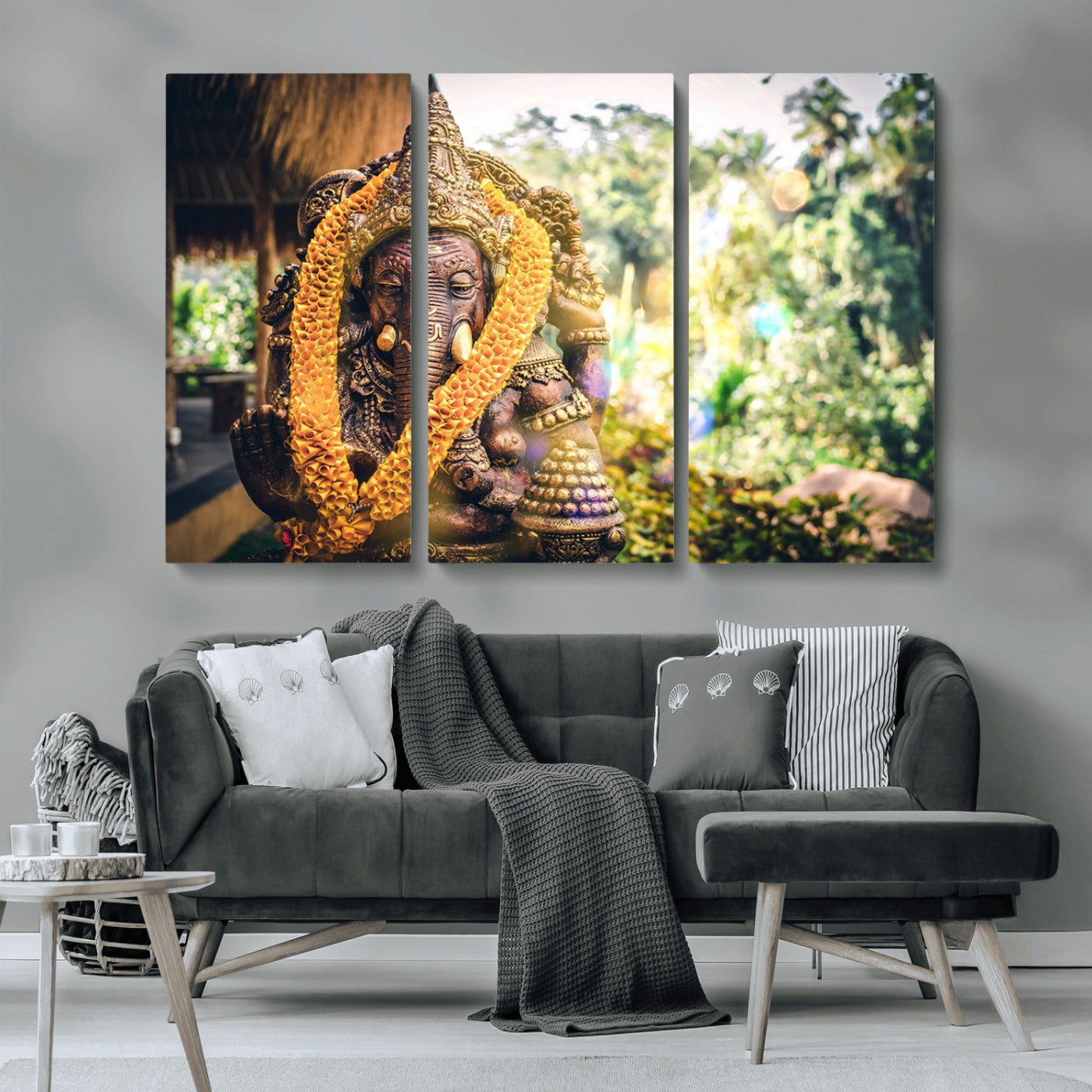 MGV-CV-48X32-3P - Hinduism Statue Wall Art Canvas Print