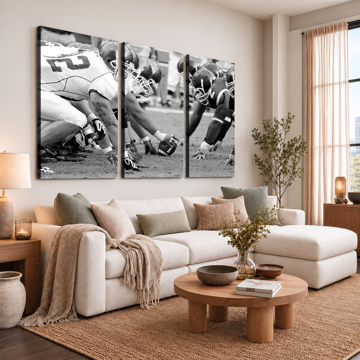 97432-MGV-CV-36X24 - American Football Player Wall Art Canvas Print