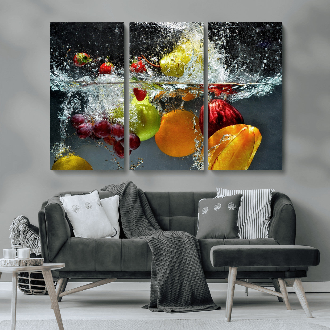 MGV-CV-48X32-3P - Kithen Vegetables World Wall Art Canvas Print