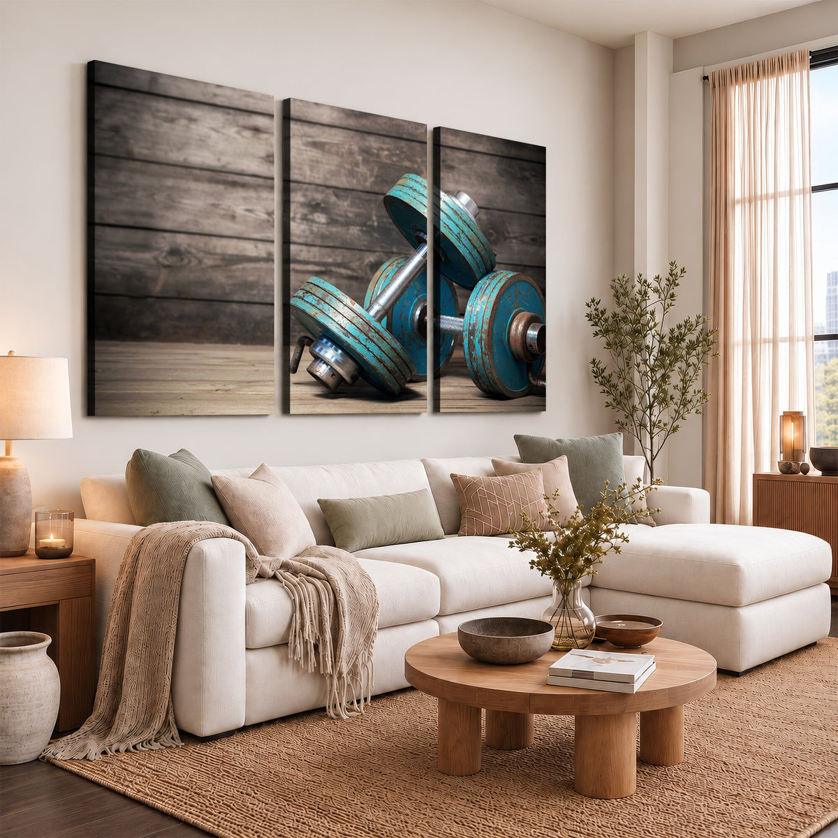 39364-MGV-CV-36X24 - Dumbbell and Sport Wall Art Canvas Print