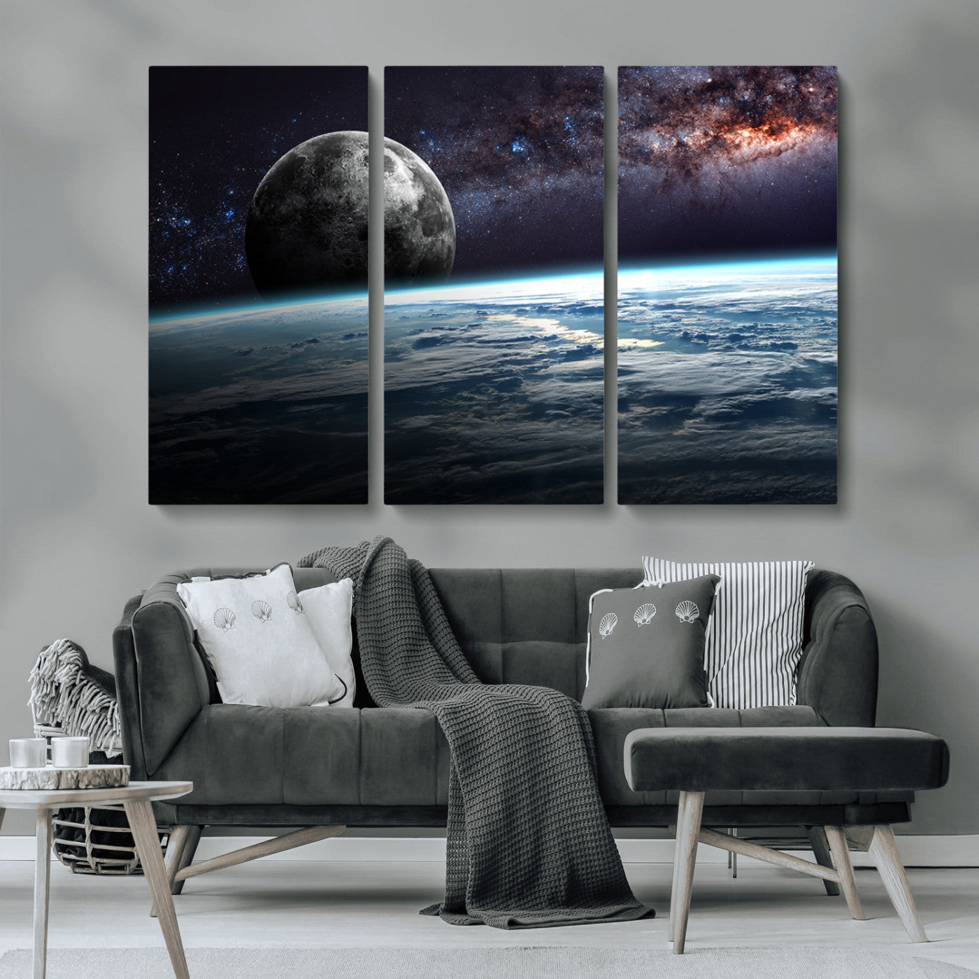 MGV-CV-48X32-3P - Space and Planet Canvas Print