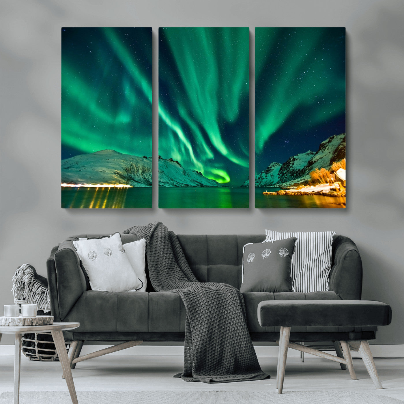 MGV-CV-48X32-3P - Northern Lights Wall Art Canvas Print