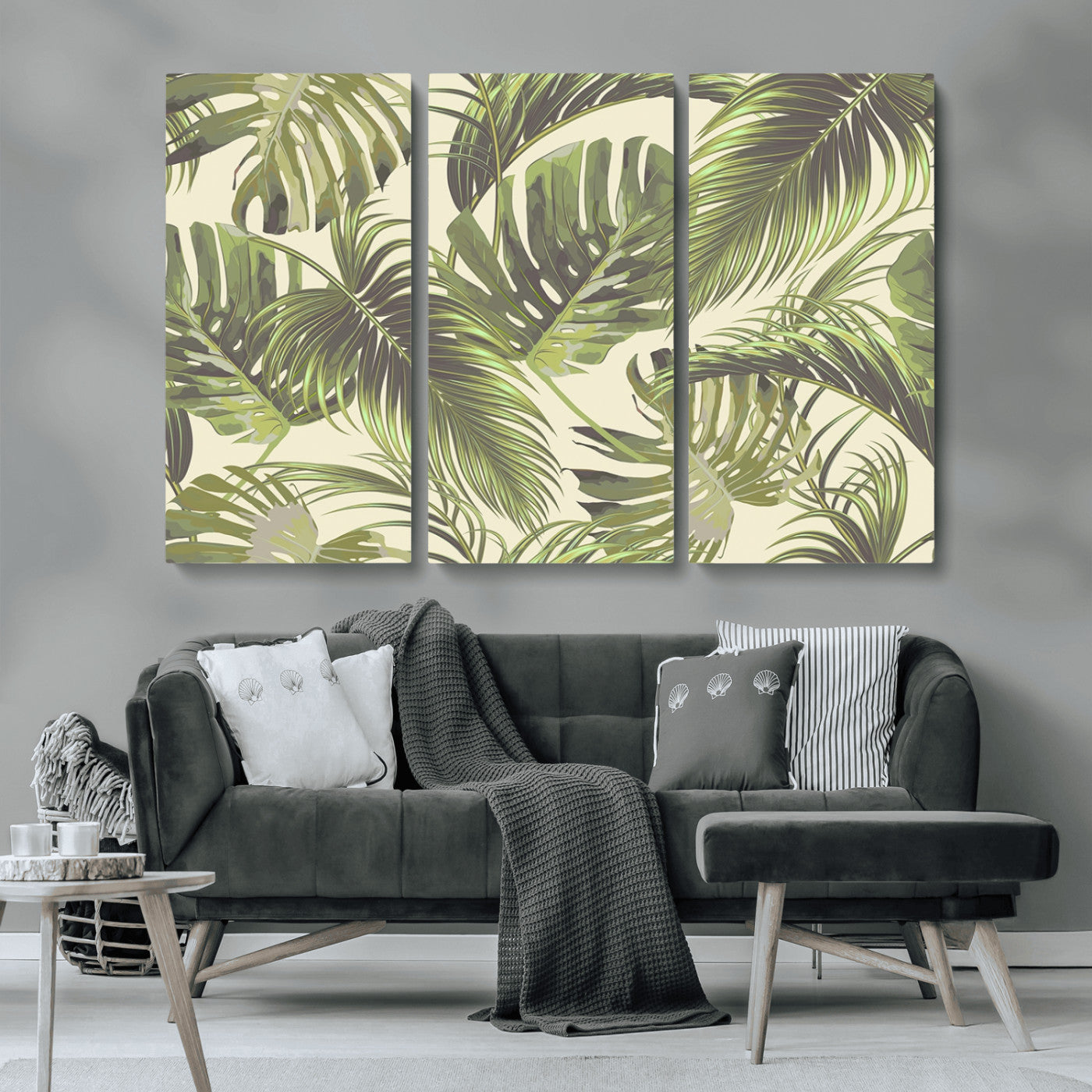 MGV-CV-48X32-3P - Palm Leaves Canvas Print